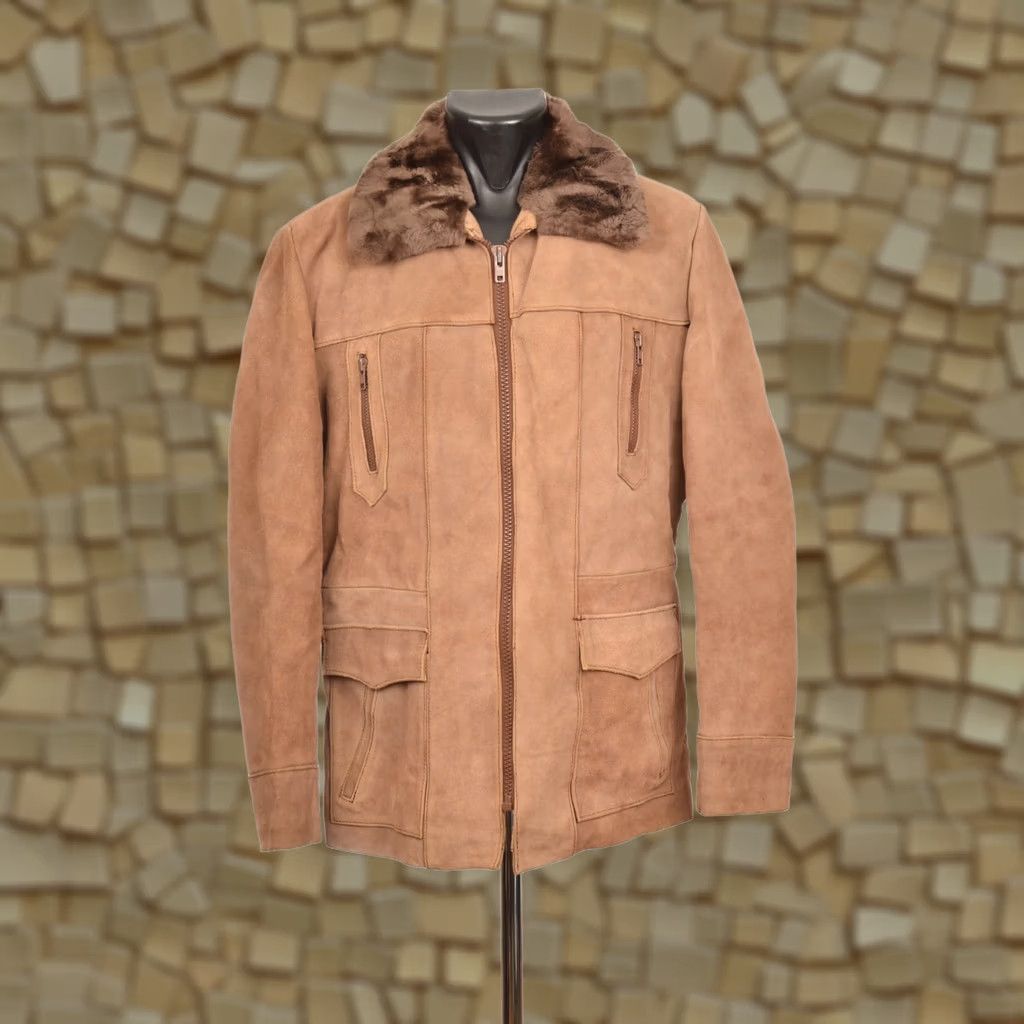 C&A C&A Vintage Leather Jacket Short Coat Men Size 56 Brown, Pea Coat, Size 56, Leather, Regular, Men, Jacket, Vintage, 56, Brown Size US 40 / EU 56 - 1 Thumbnail