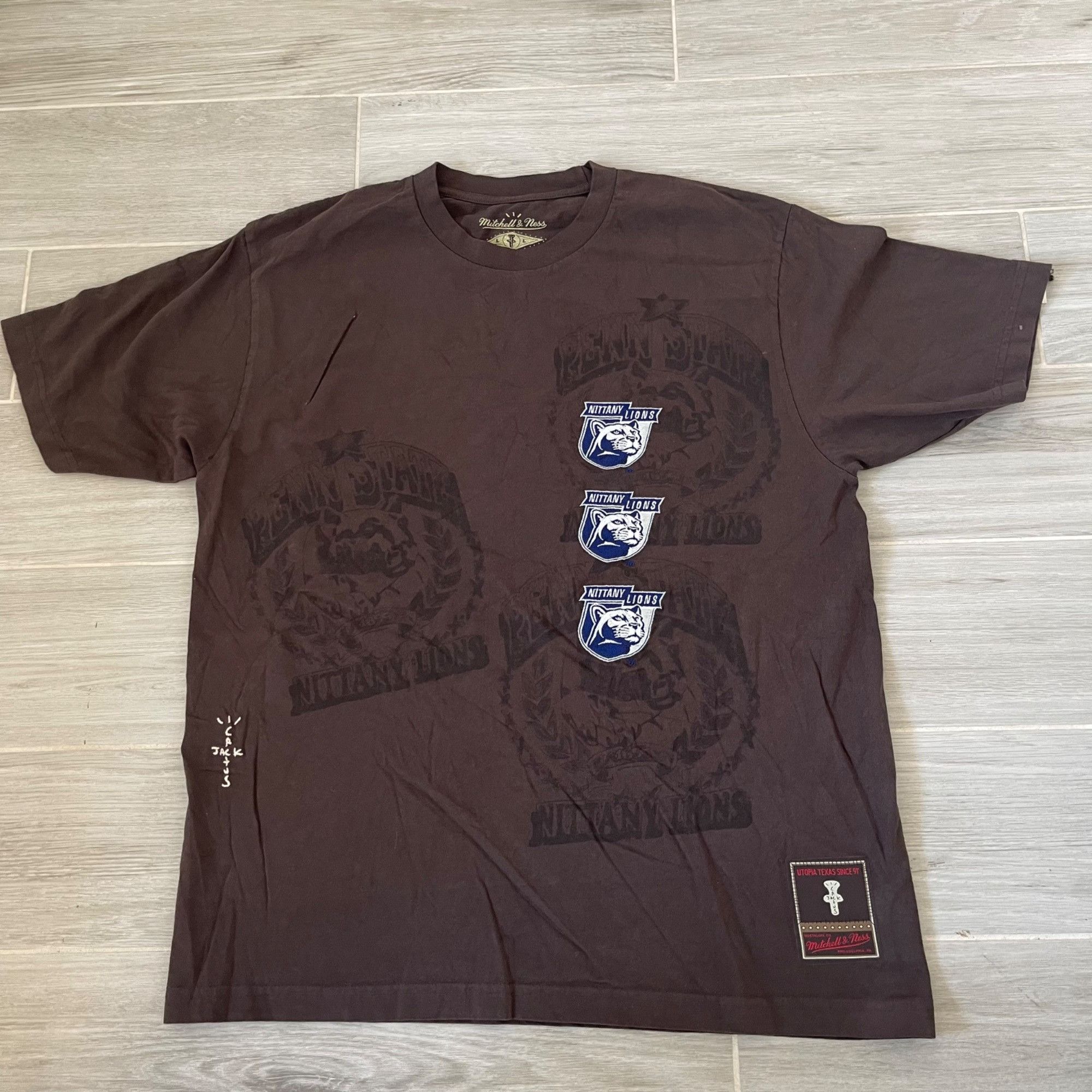 Mitchell & Ness × Travis Scott TRAVIS SCOTT CACTUS JACK x MITCHELL & NESS PENN STATE TEE M Size US M / EU 48-50 / 2 - 2 Thumbnail