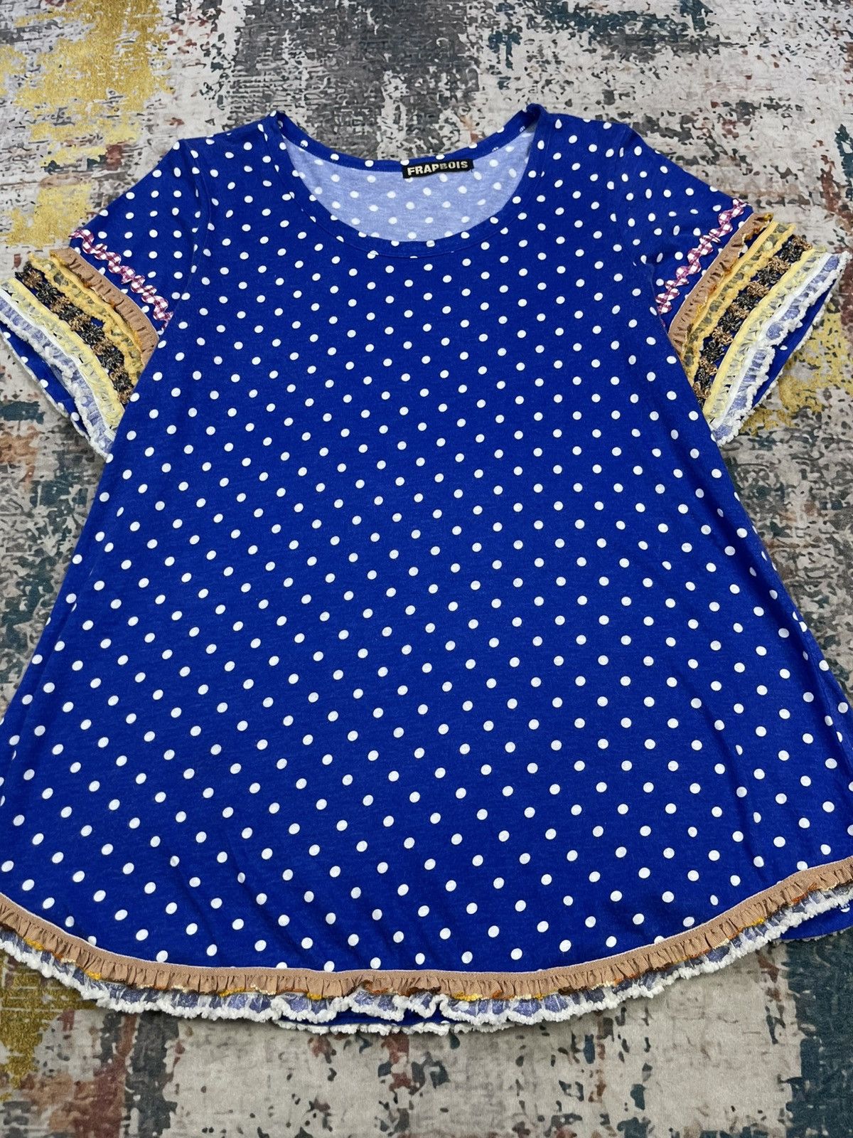 Frapbois Issey Miyake Frapbois Polka Dot Multi Lace Tape Top Size XS / US 0-2 / IT 36-38 - 2 Thumbnail
