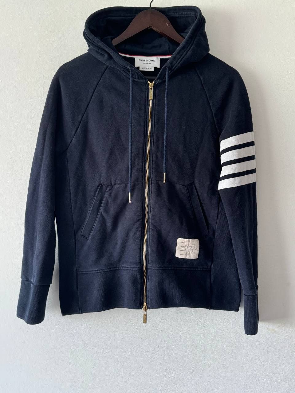 Thom Browne Thom Browne Blue Full Zip Up Hoodie Grailed