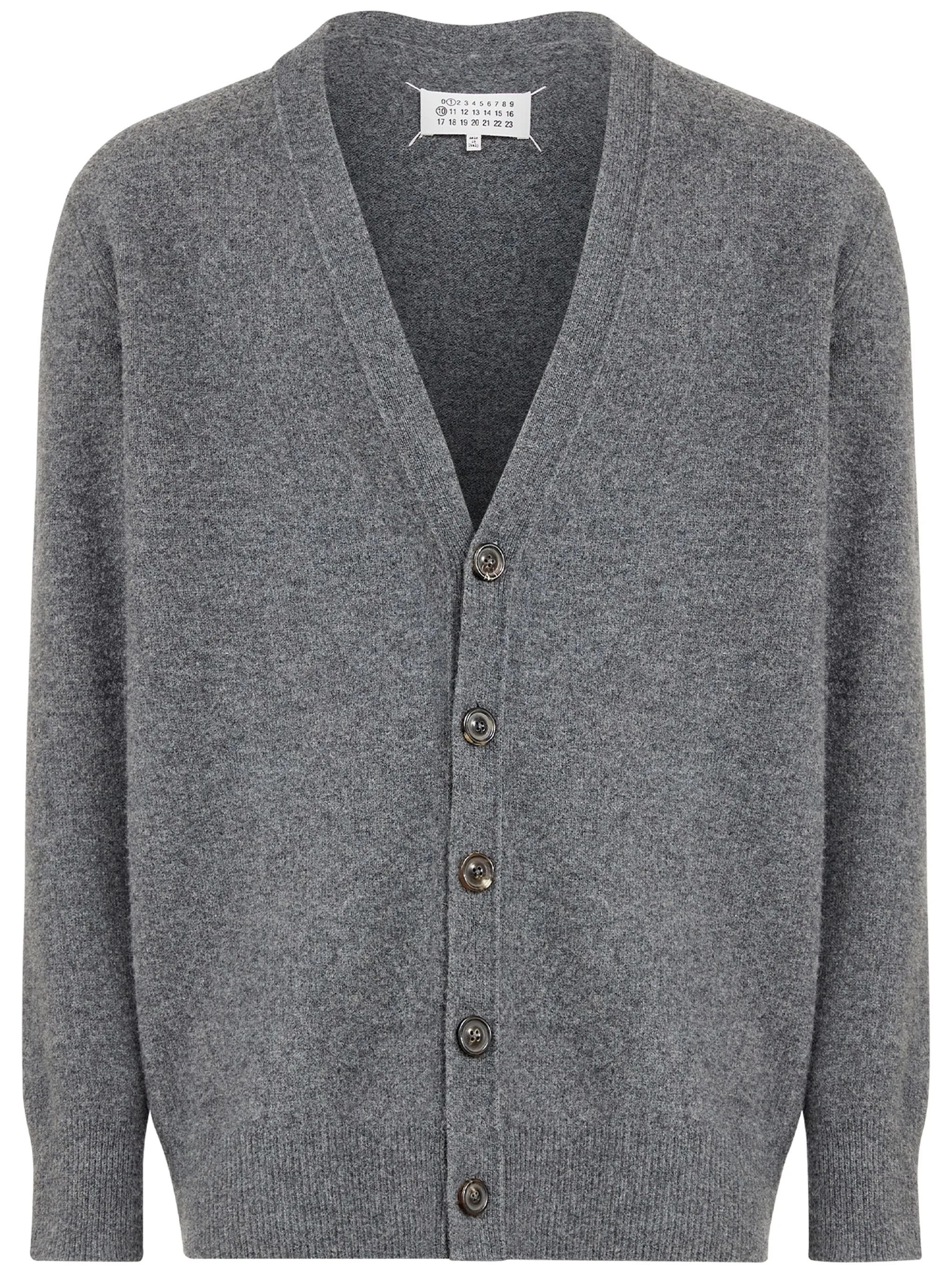 Maison Margiela o1loc1c1125 Wool Cardigan in Grey Size US M / EU 48-50 / 2 - 1 Thumbnail