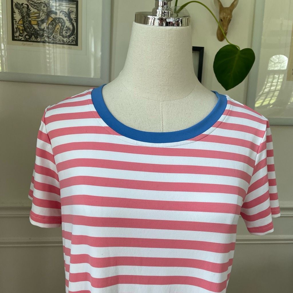 Southern Tide Southern Tide Stripe Tshirt Dress Pink Blue S Size S / US 4 / IT 40 - 2 Thumbnail