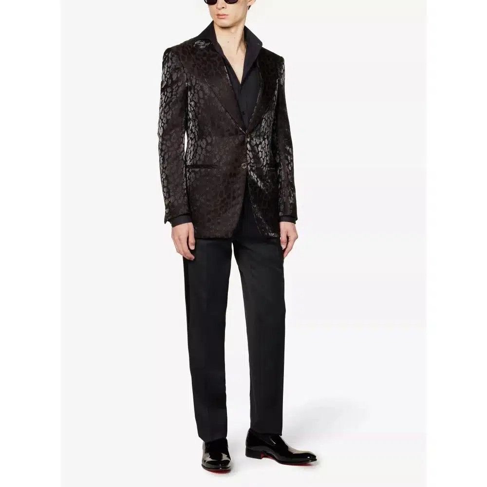 Tom Ford o1loc1c1025 JEYPF1 Leopard Print Jacket in Dark Brown Size US M / EU 48-50 / 2 - 4 Thumbnail