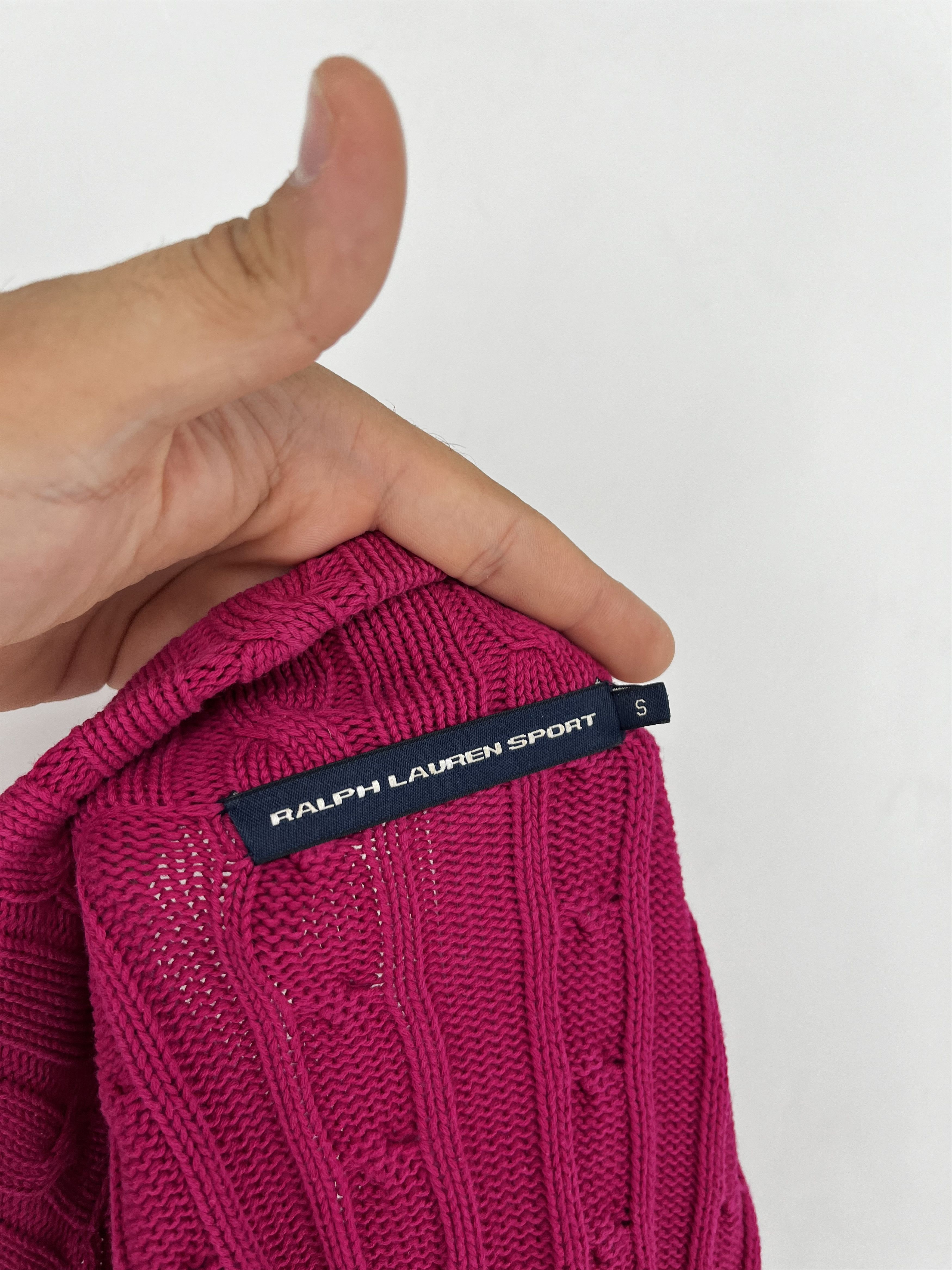 Polo Ralph Lauren Vintage Polo By Ralph Lauren Cable Knit Zip Sweater Size S / US 4 / IT 40 - 5 Thumbnail