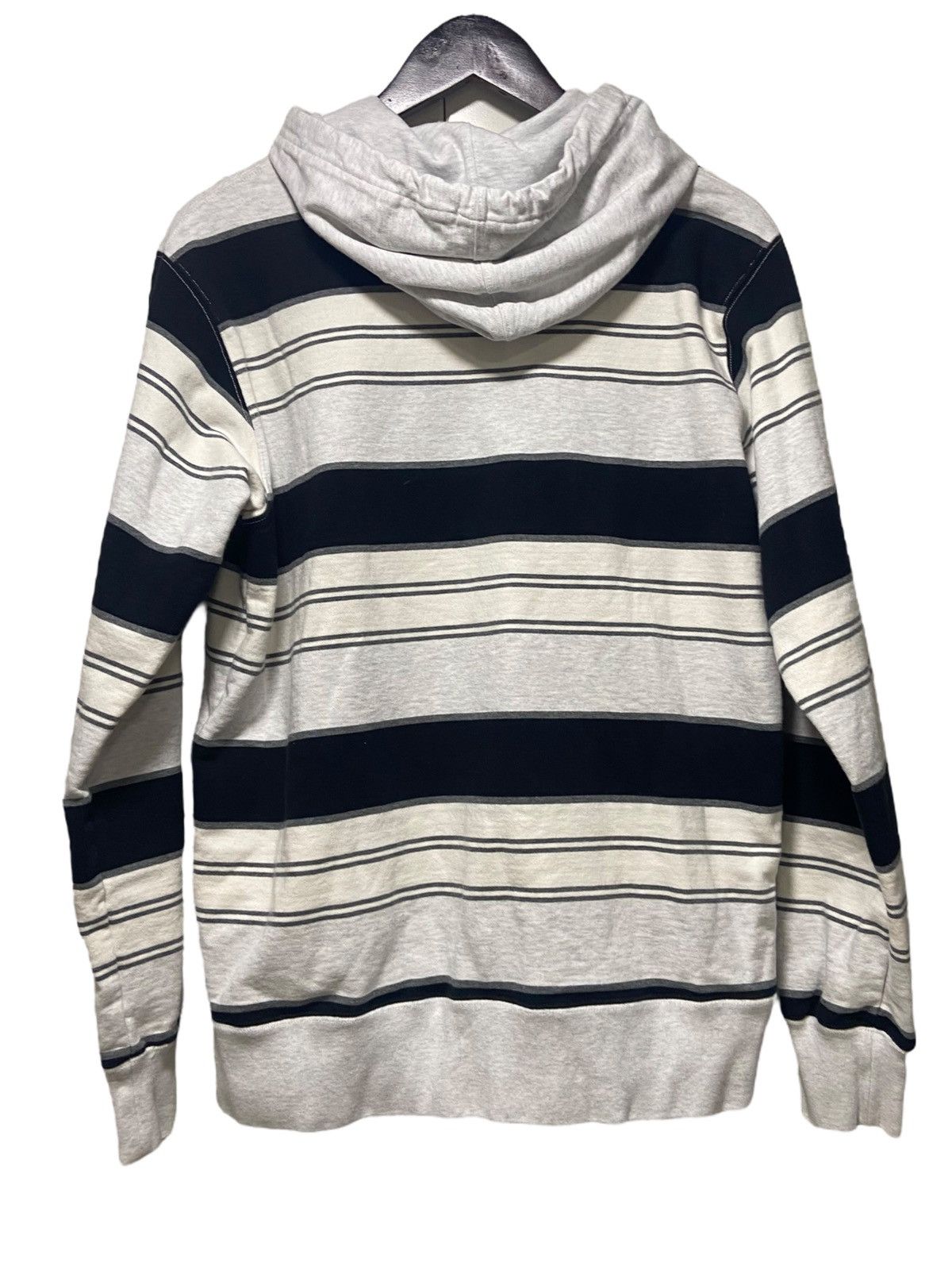 Supreme Supreme SS17 Striped Hooded Sweatshirt White Black SZ medium Size US M / EU 48-50 / 2 - 8 Thumbnail