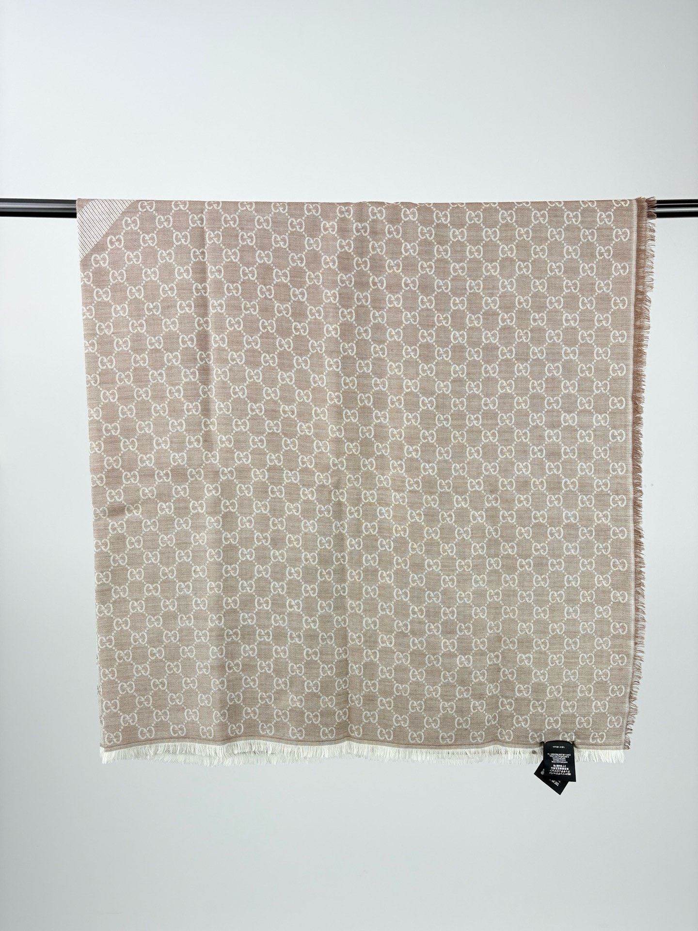 Gucci Gucci GG Monogram Logo Fringe Scarf Size ONE SIZE - 1 Thumbnail