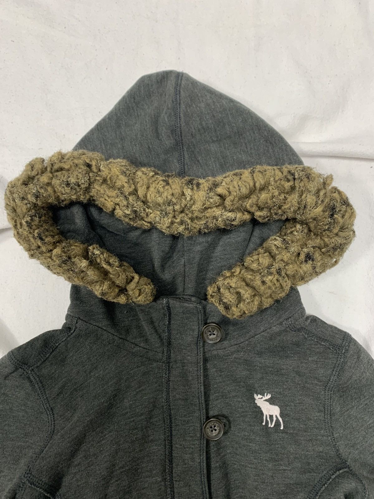 Abercrombie & Fitch × If Six Was Nine × Le Grande Bleu (L.G.B.) VINTAGE ABERCROMBIE FITCH FAUX FUR CROPPED ZIP HOODIE Size L / US 10 / IT 46 - 6 Thumbnail