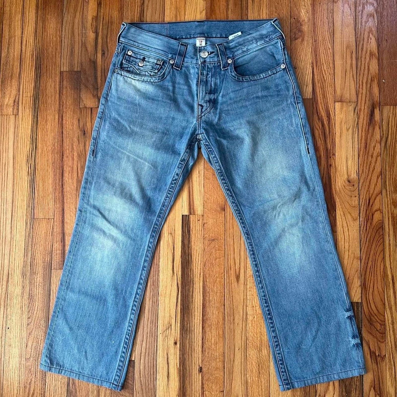 True Religion True Religion Flap Pocket Jeans Relaxed Light Wash Faded 32" Size US 32 / EU 48 - 2 Thumbnail