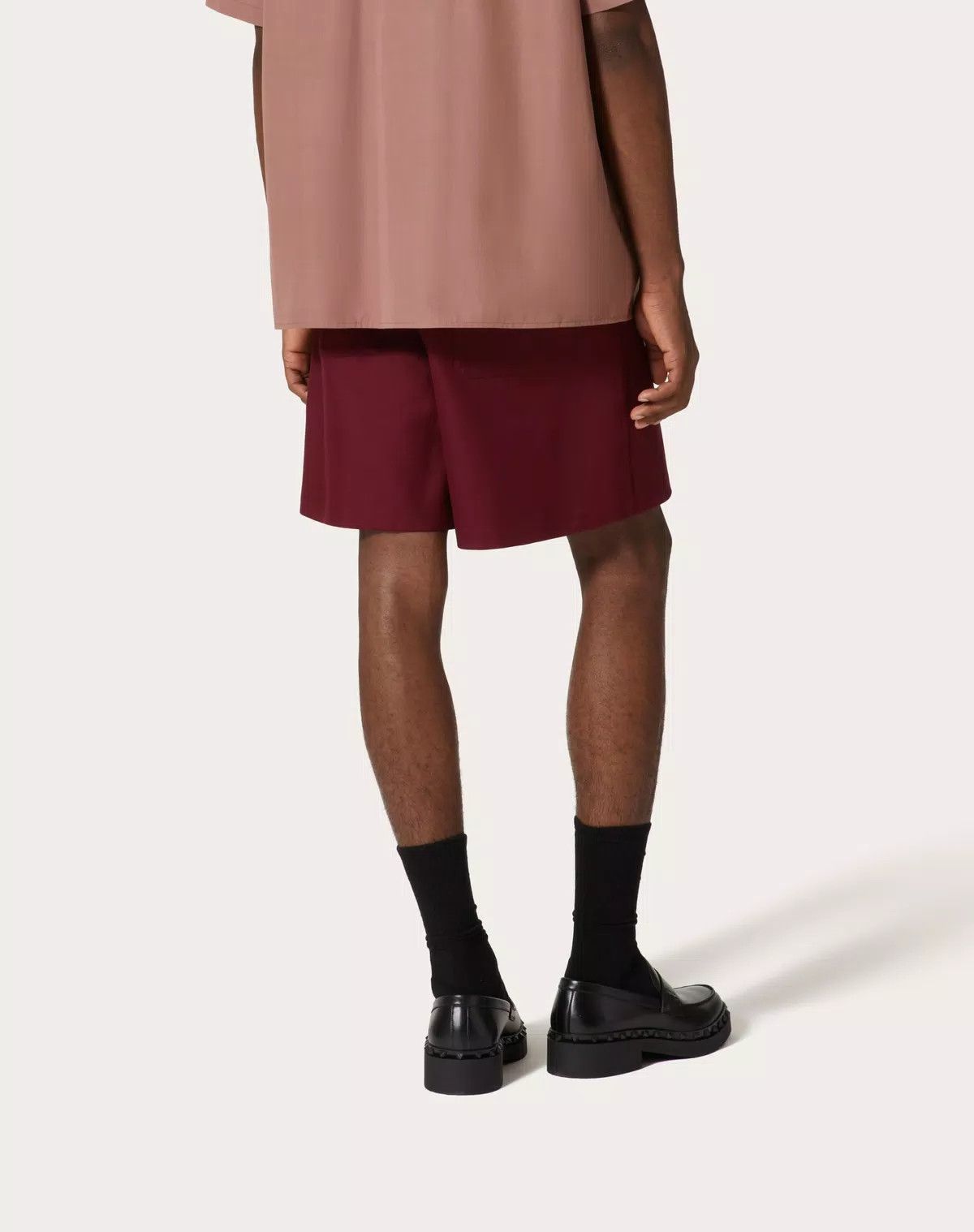 Valentino oc11z0725 Lightweight Double Cotton Shorts in Dark Red Size US 30 / EU 46 - 5 Thumbnail