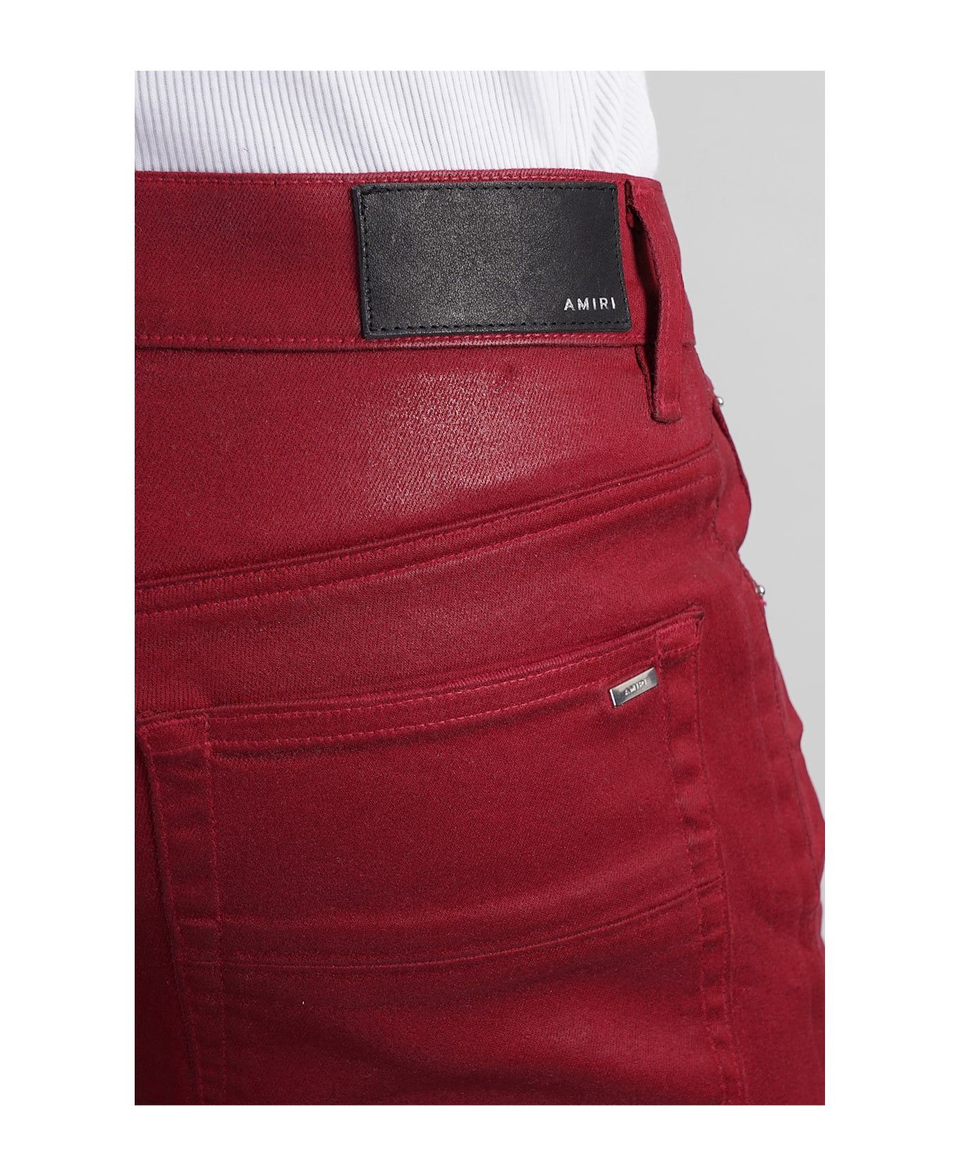 Amiri oc11z1125 Wax MX1 Jeans in Burgundy Size US 32 / EU 48 - 5 Thumbnail