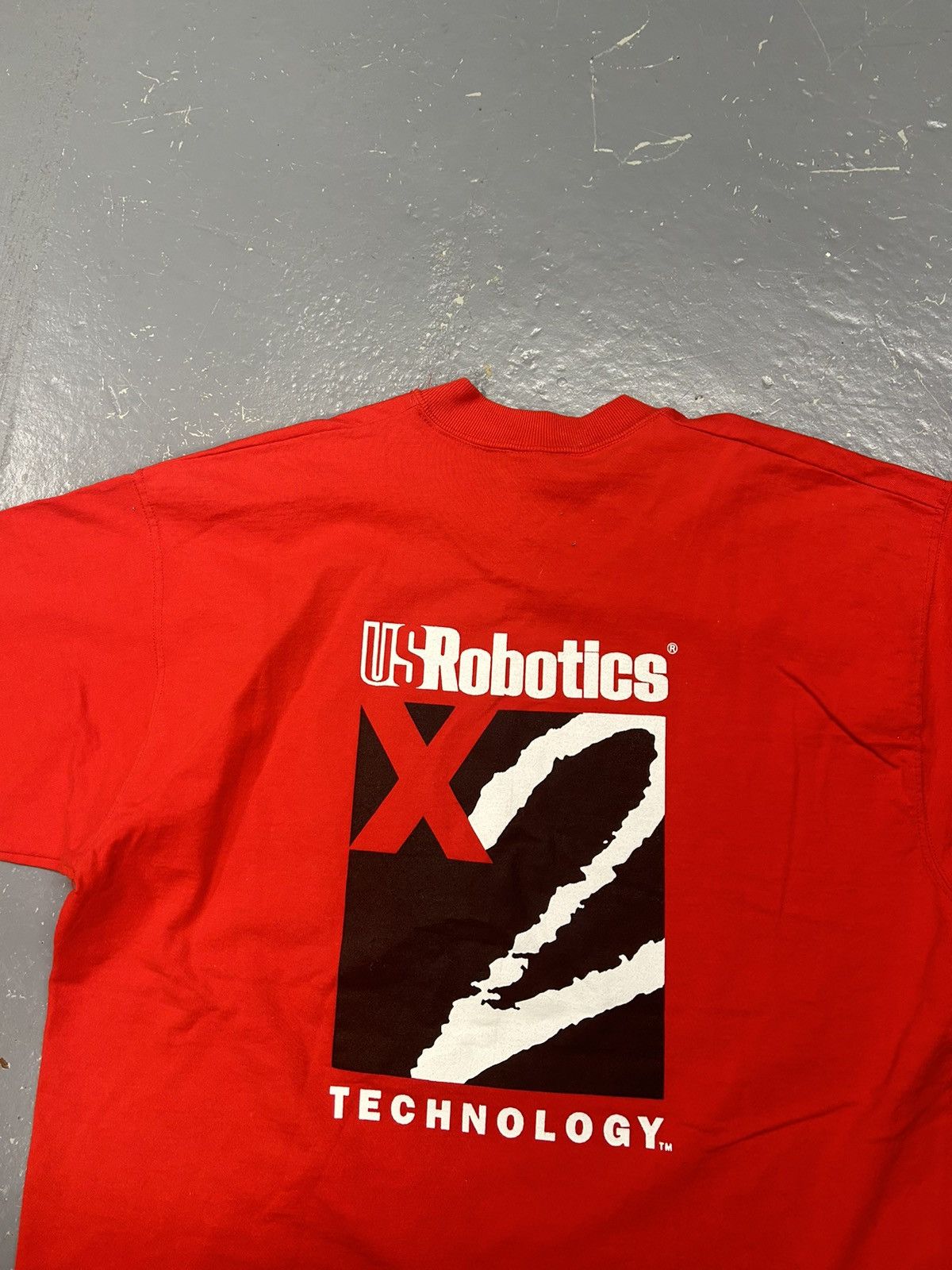 Vintage Crazy Vintage 90s Essential Red Supercom Tech Robot T-Shirt Size US L / EU 52-54 / 3 - 2 Thumbnail