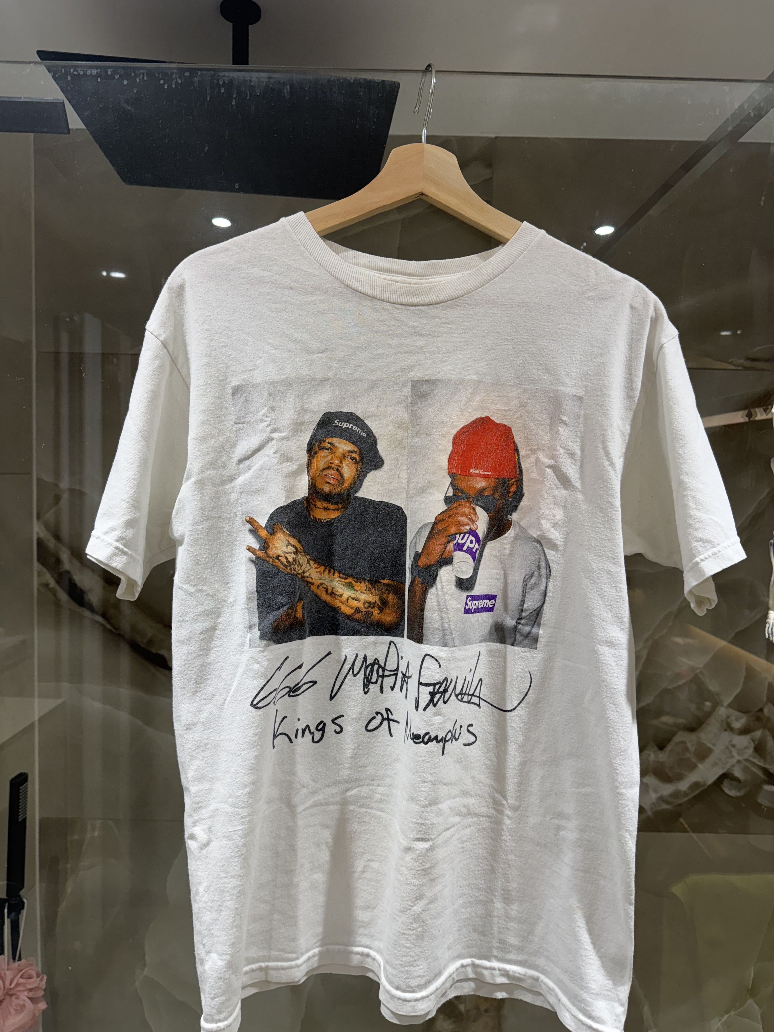 Supreme Three 6 Mafia Tシャツ Mサイズ Supreme Three 6 Mafia Photo Tee White M F/W 12 | eBay