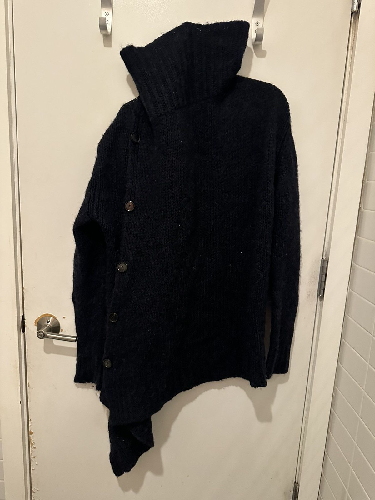 Ann Demeulemeester Ann Demeulemeester Alpaca Wool Asymmetrical Cardigan Size S / US 4 / IT 40 - 7 Thumbnail