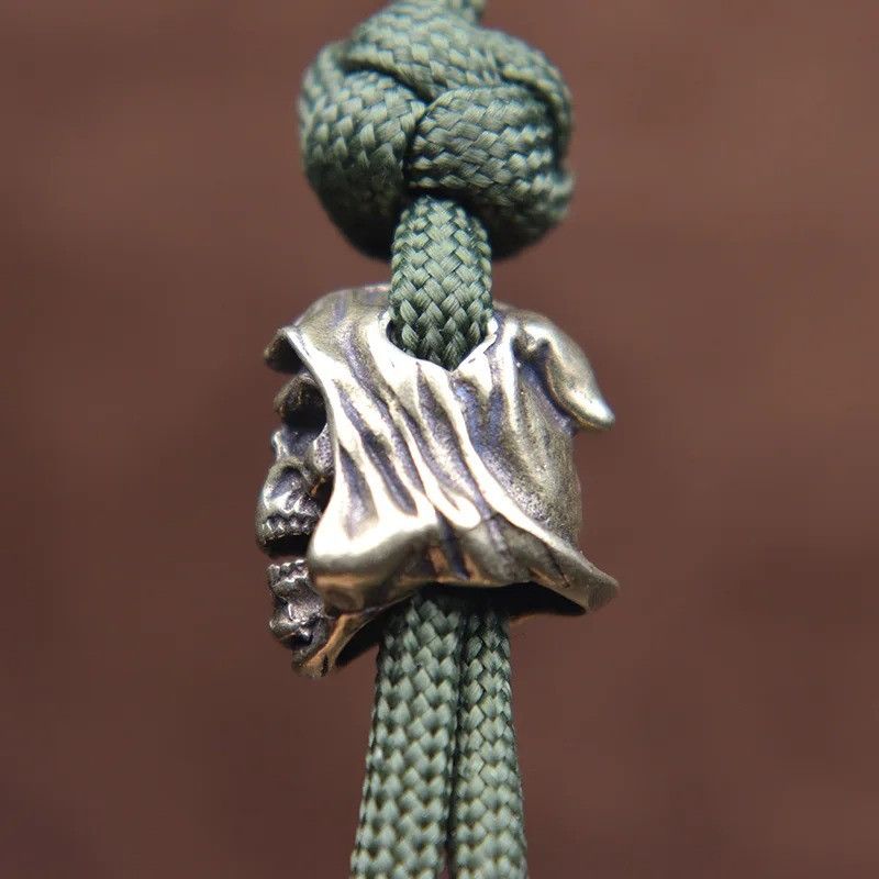 Handmade 3Pcs Grim Reaper Skull Knife Beads Paracord Bead Zipper Size ONE SIZE - 3 Thumbnail
