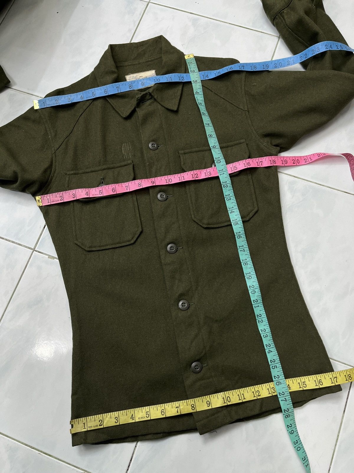 🔥🔥🔥STEALS VTG US ARMY SHIRTS MAN FIELD WOOL/NYLON