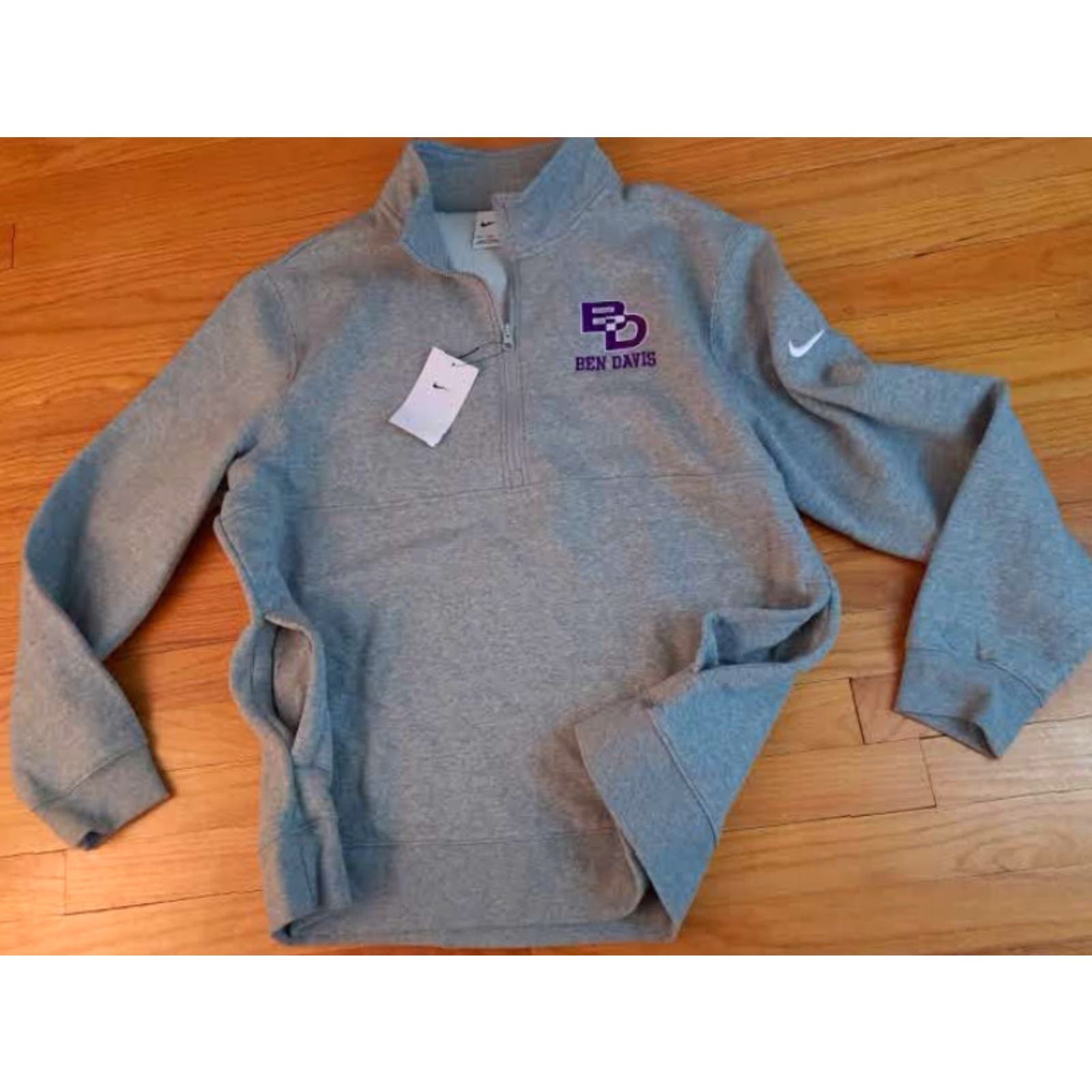 Nike VINTAGE? Nike Ben Davis 1/4 Zip Grey Pullover Embroidered Sweatshirt NWT XXL Size US XXL / EU 58 / 5 - 2 Thumbnail