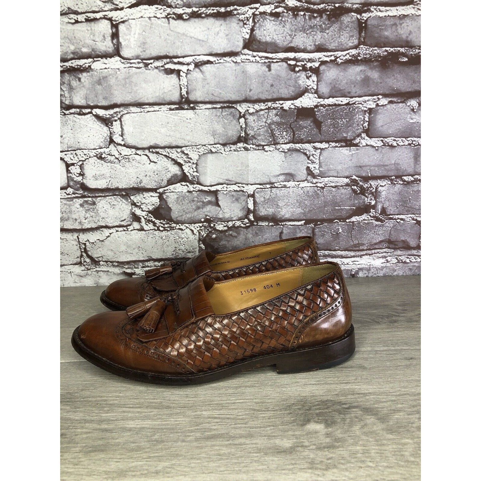 Mezlan Mezlan Alicante Brown Weave Leather Kiltie Tassel Dress Shoe Size US 7 / EU 40 - 20 Thumbnail