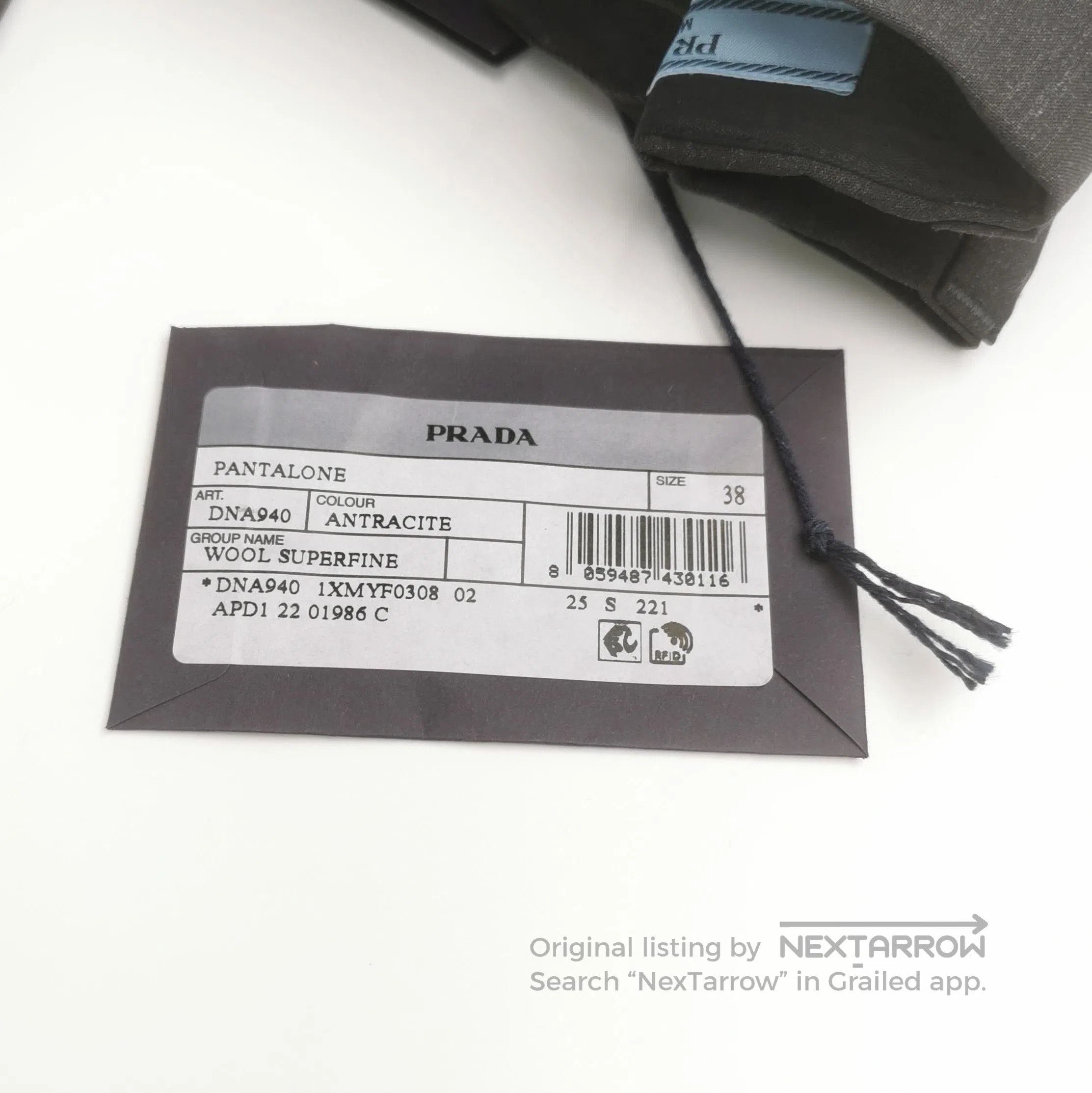 Prada Prada Black Wool Wide. Size 37" - 4 Thumbnail