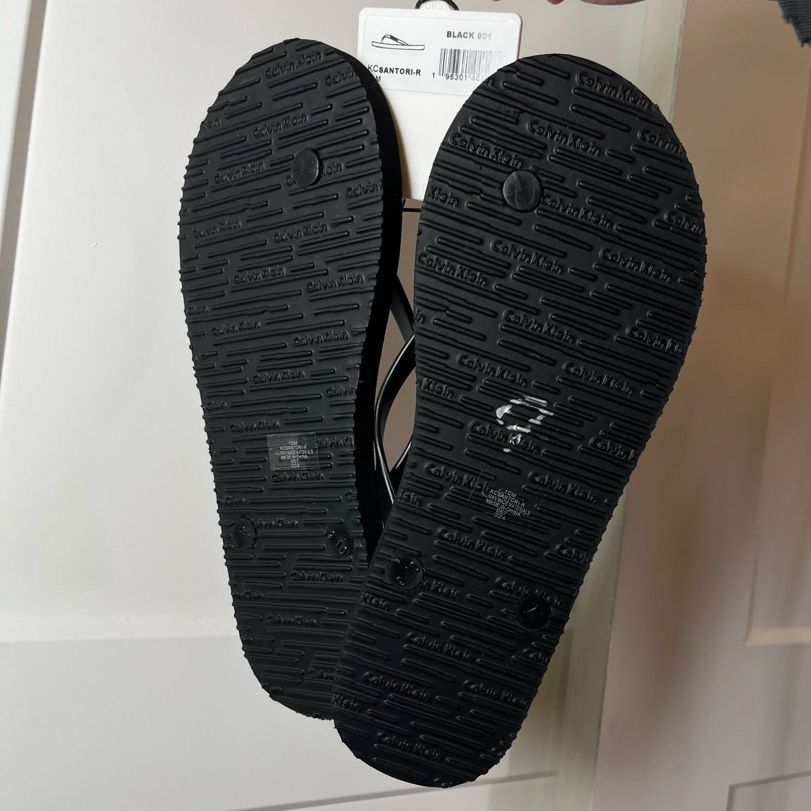 Calvin Klein •NEW• Calvin Klein CK Men’s Flip Flops in Black & White Size US 10 / EU 43 - 5 Thumbnail