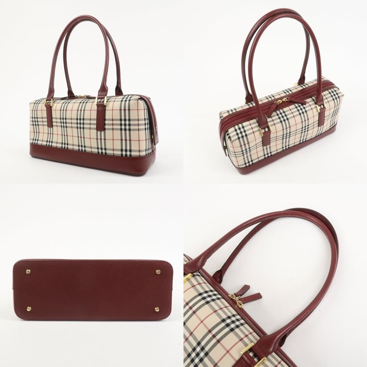 Burberry Burberry Nova Check Coated Canvas Shoulder Bag Beige Size ONE SIZE - 3 Thumbnail