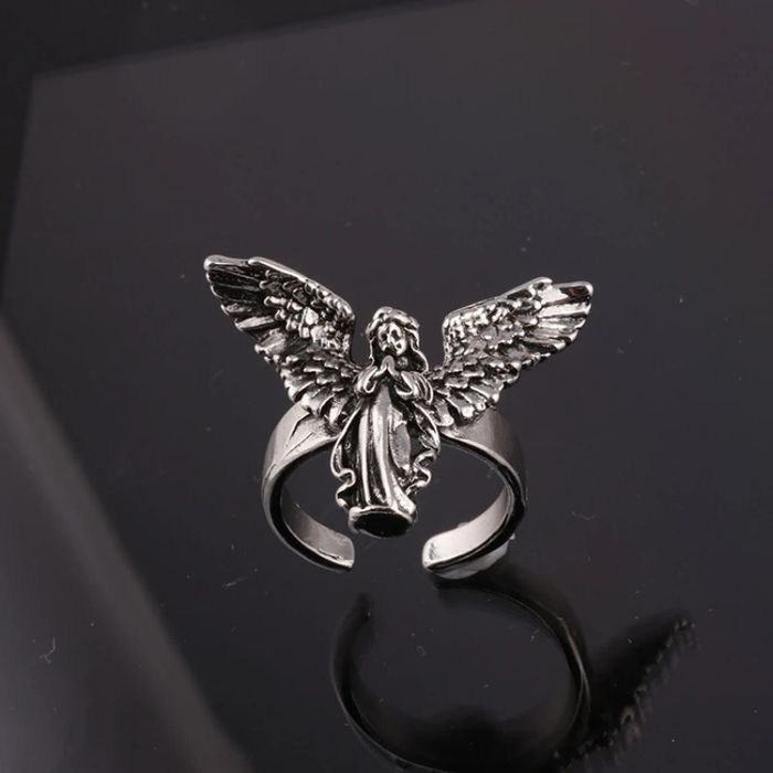 Streetwear Vintage Angel Wings Ring Grailed