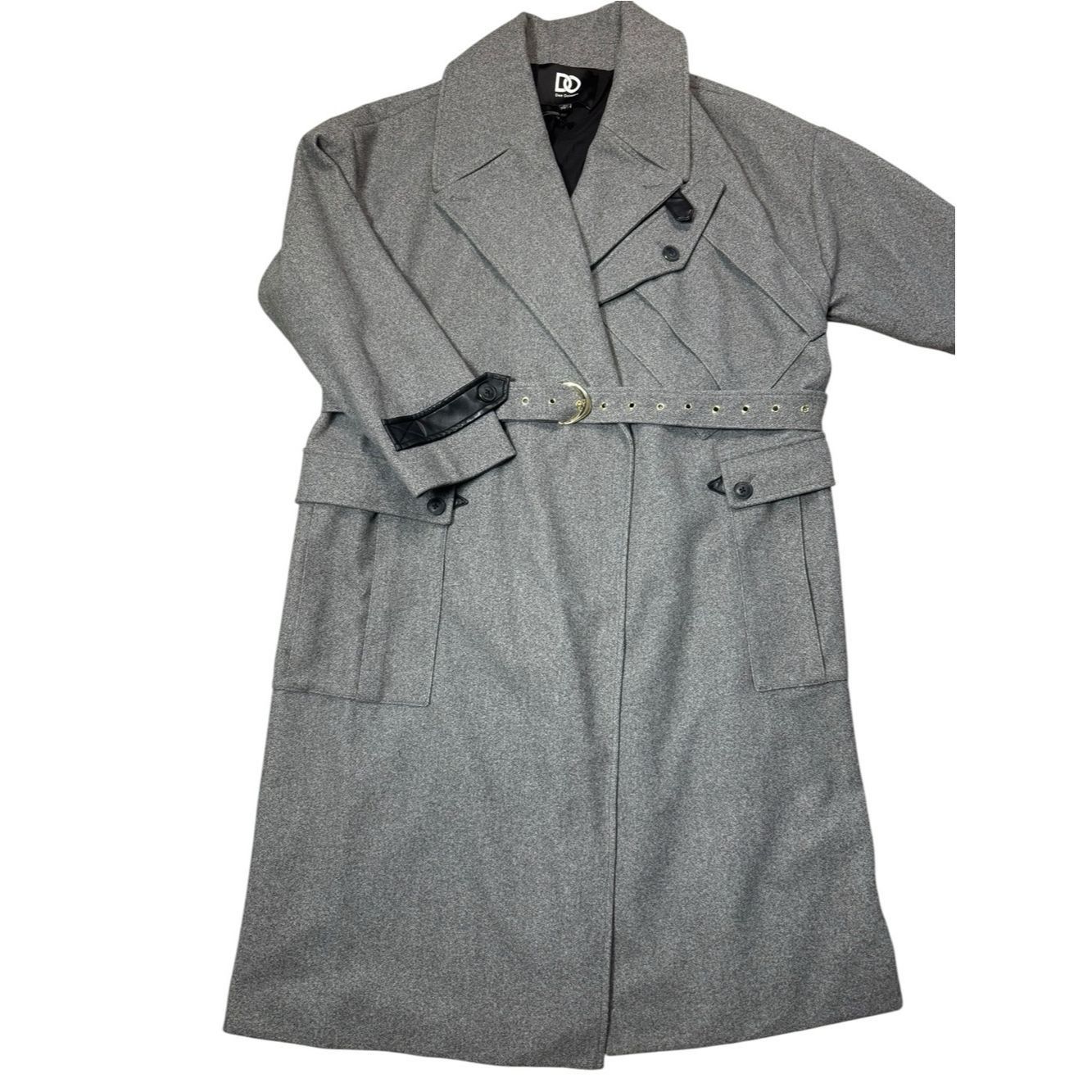 Other NWT New $399 DO by Dee Ocleppo Tie Belt Cargo Grey Trench C Size S / US 4 / IT 40 - 3 Thumbnail