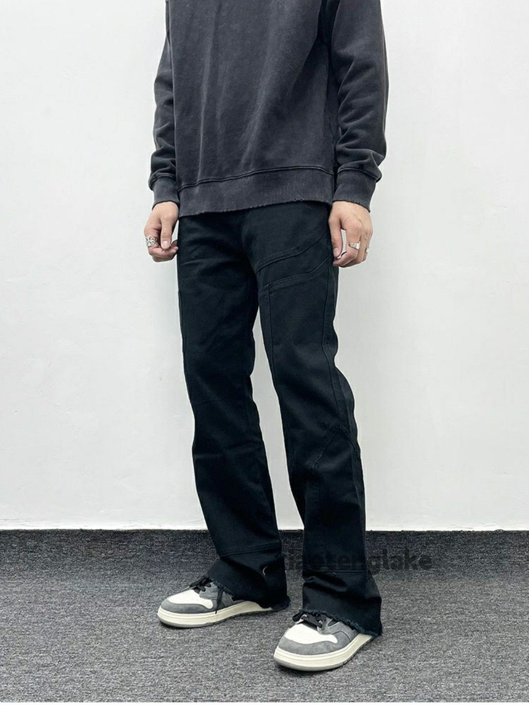 Designer × Japanese Brand × Vintage utility outdoor patchwork punk yuppie flared pants Size US 32 / EU 48 - 1 Thumbnail