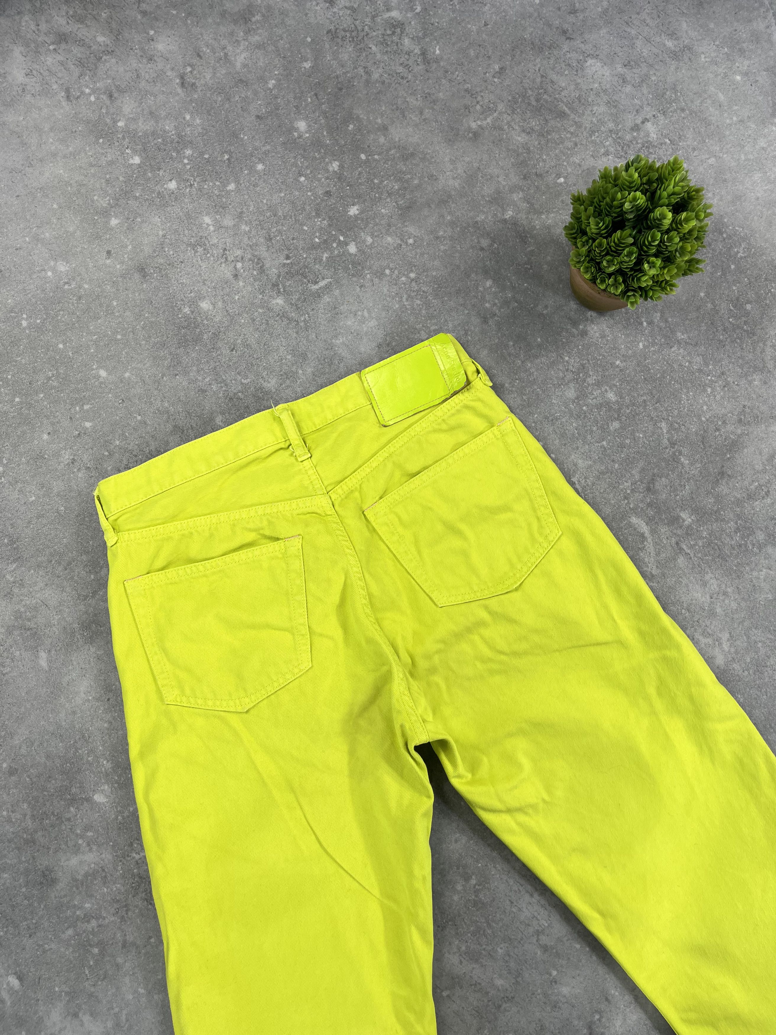 Acne Studios Rare Acne Studios 1996 Reactive Dye Lime Green Pants Jeans Size US 30 / EU 46 - 6 Thumbnail