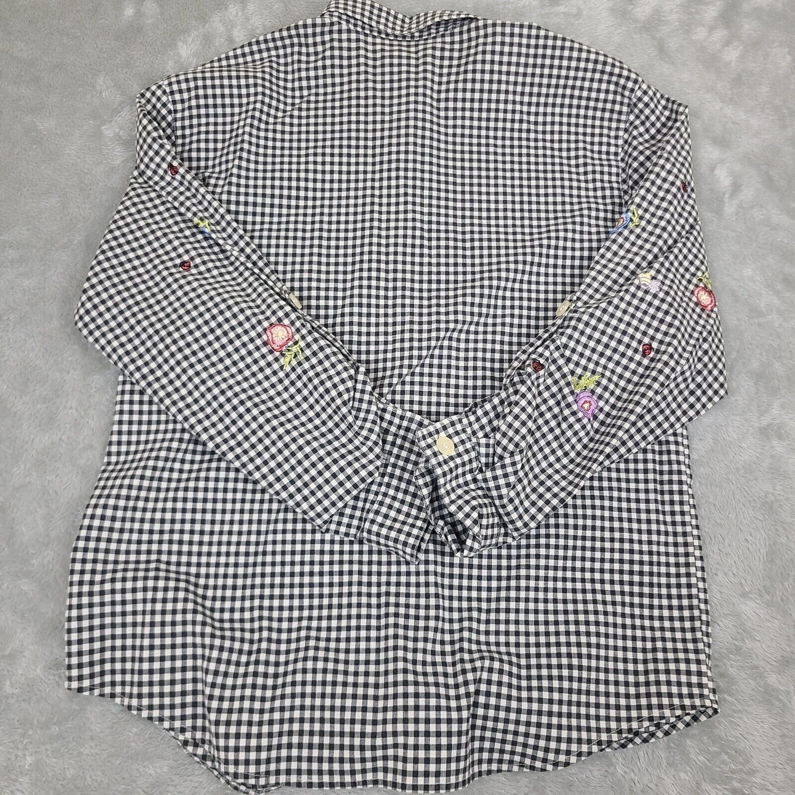 Vintage Vintage Teddi Petite Button Down Shirt Womens Size PL Embroi Size ONE SIZE - 10 Thumbnail