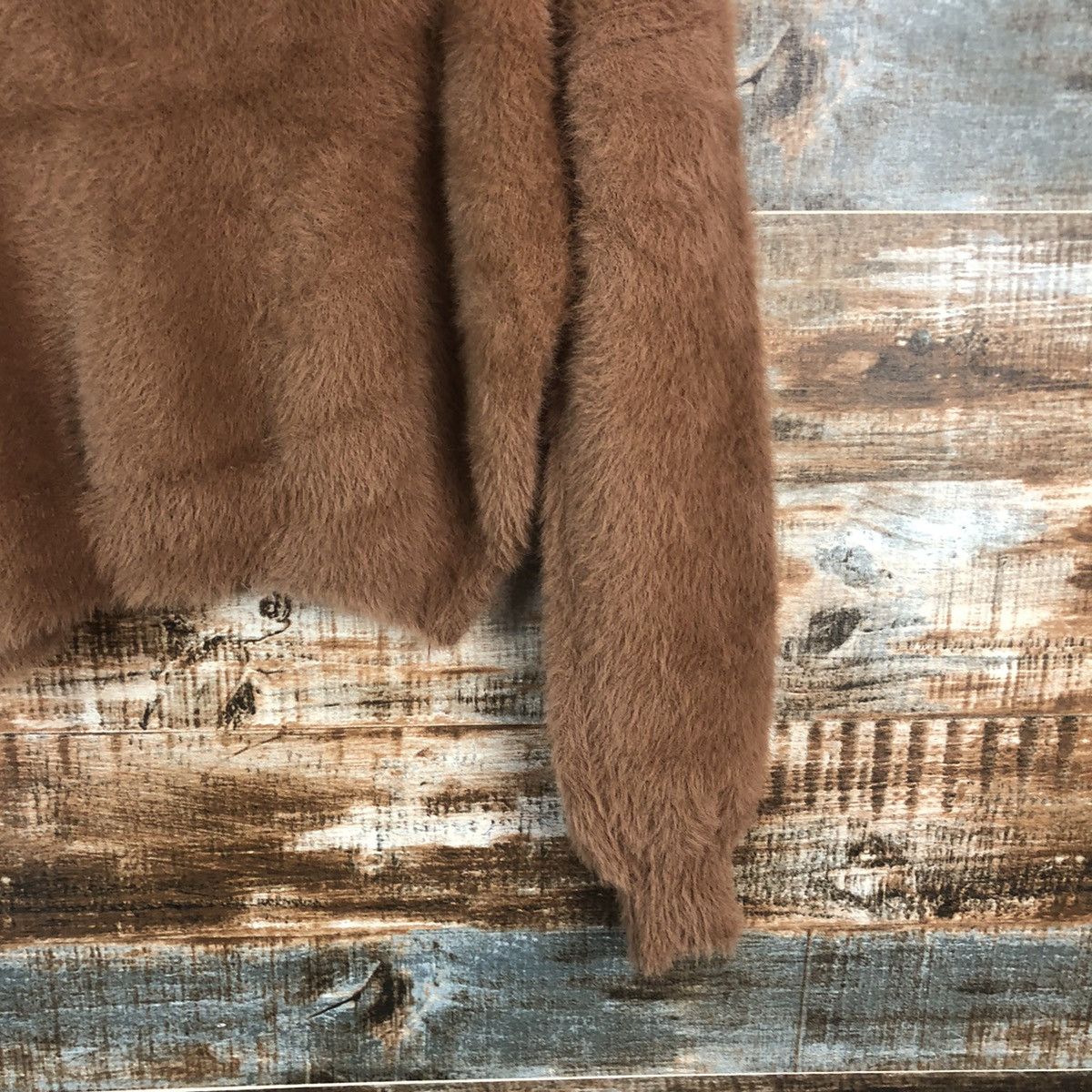 Japanese Brand DL Gorge Brown Mohair shaggy Knitwear #C313 Size S / US 4 / IT 40 - 16 Thumbnail