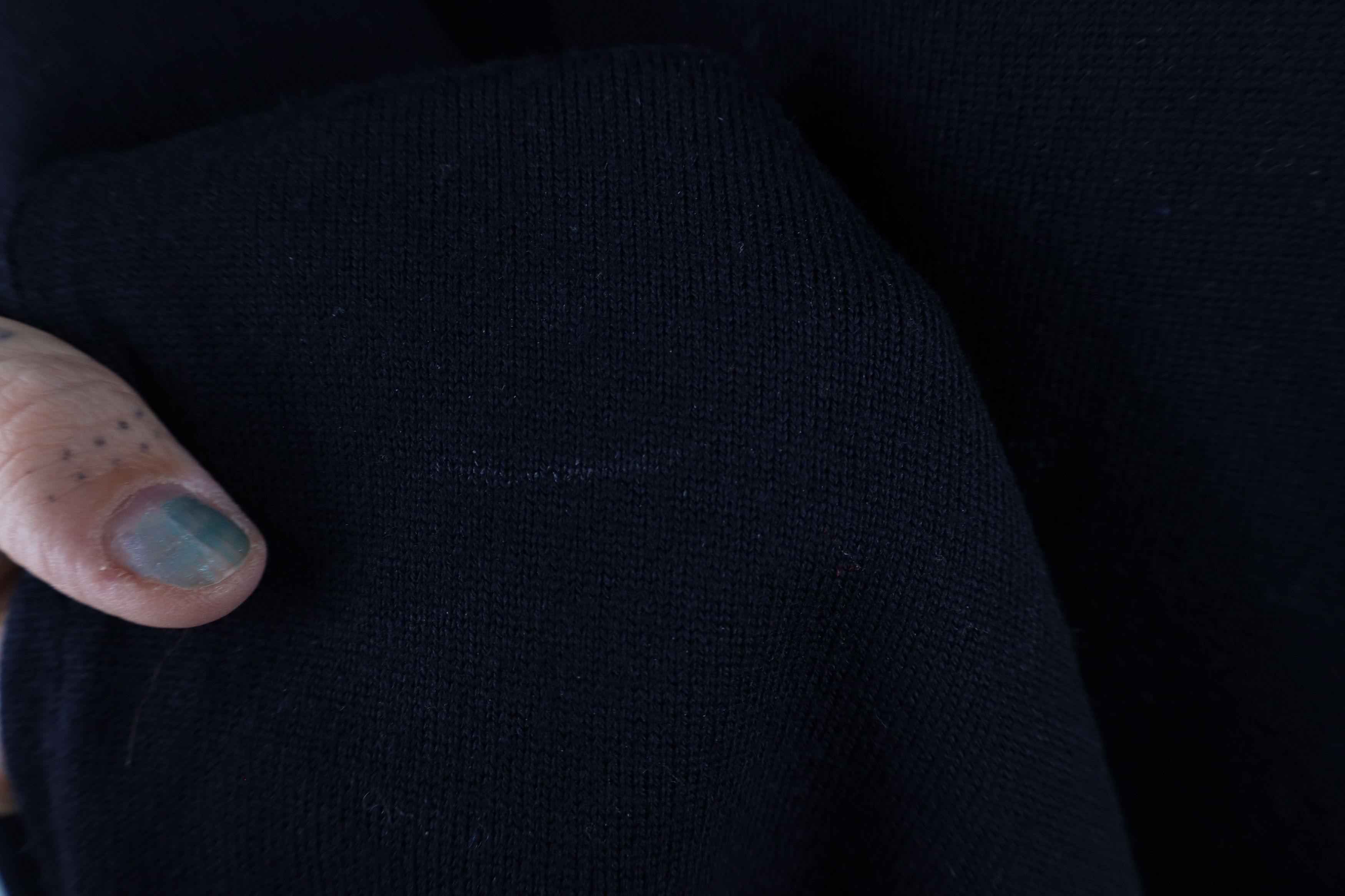 Vintage Vintage 90s Streetwear Blank Wool Knit Collared Sweater Blue Size US XL / EU 56 / 4 - 8 Thumbnail