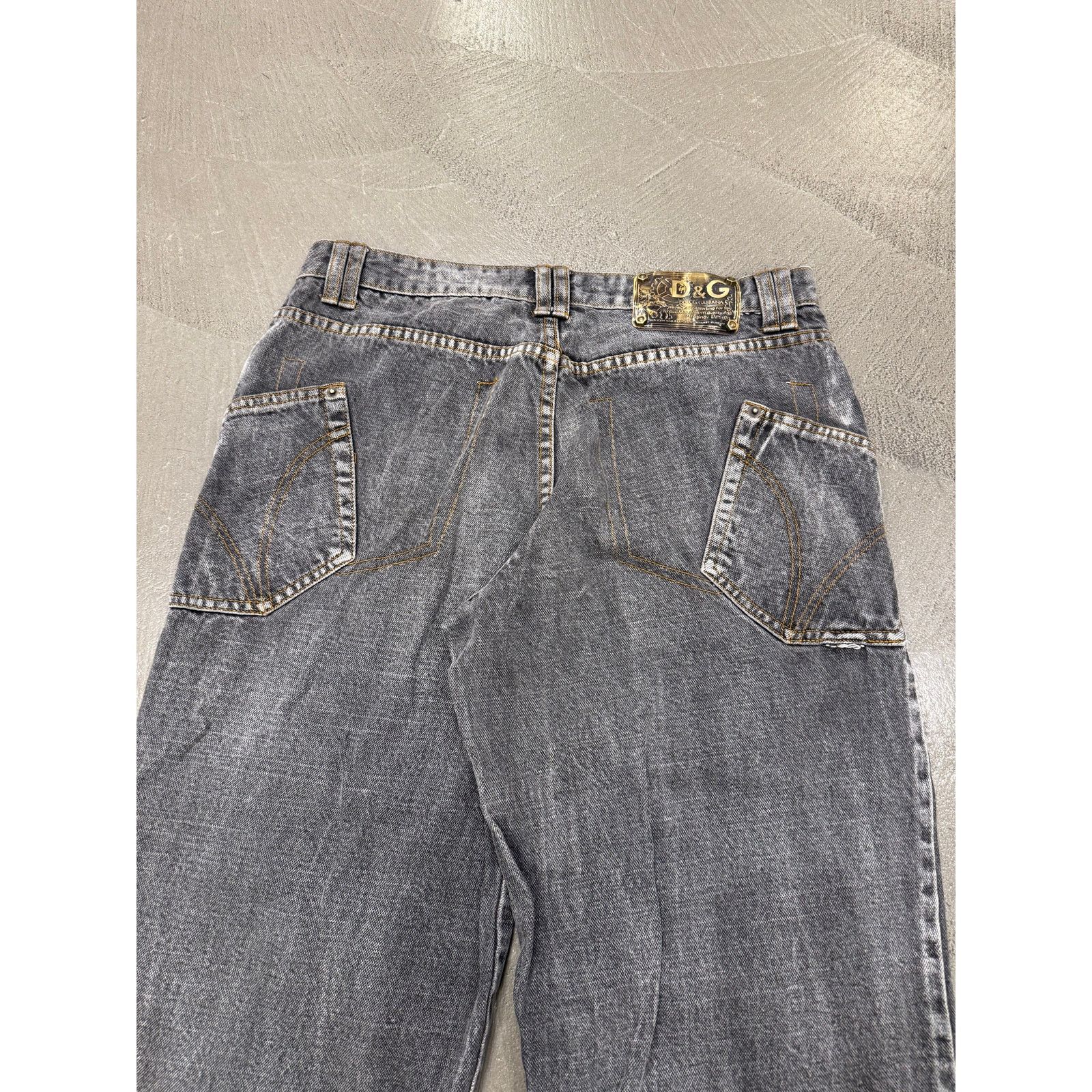 Dolce & Gabbana A/W2003 Dolce & Gabbana asymmetrical faded baggy jeans Size 38" / US 16 / IT 52 - 3 Thumbnail