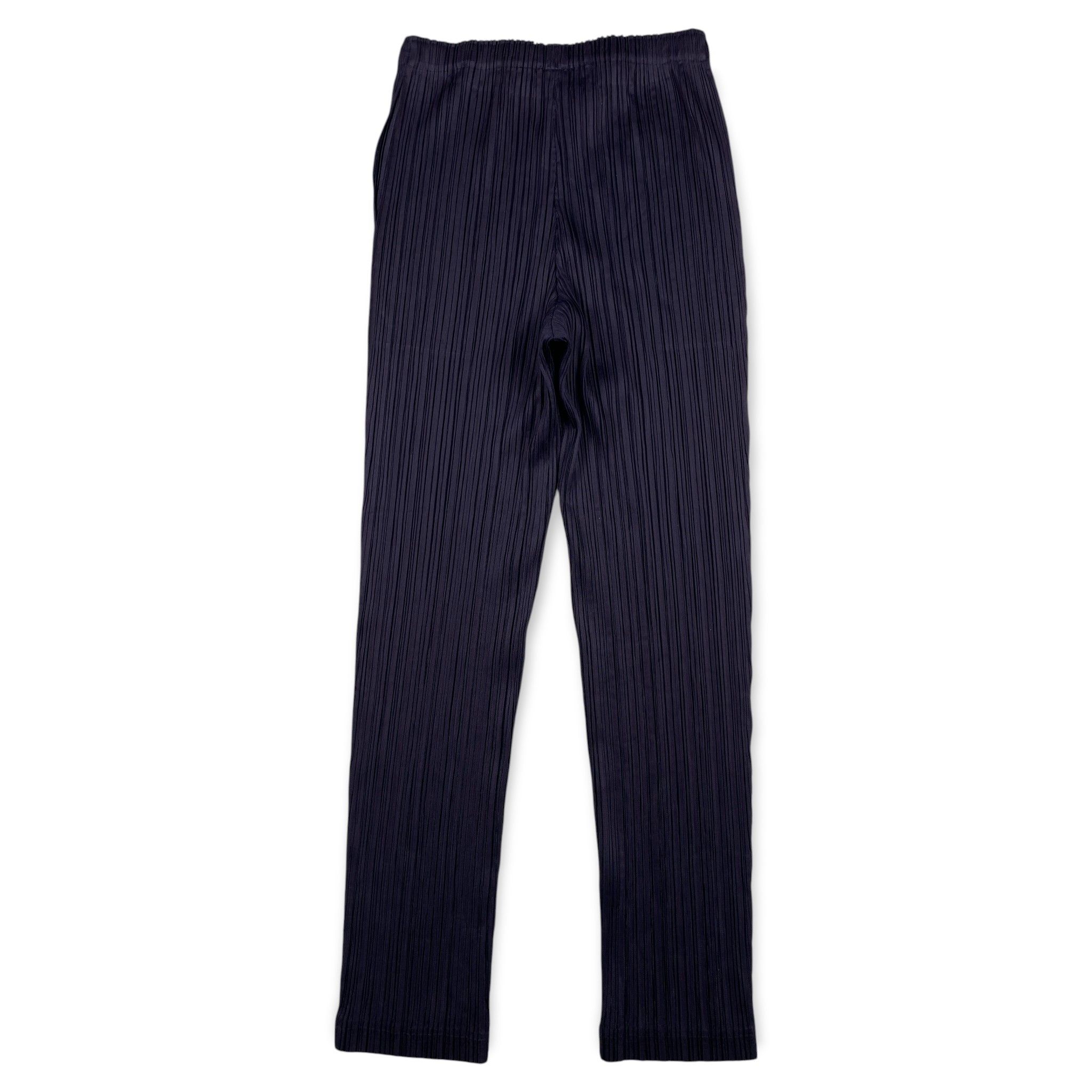 Pleats Please Issey Miyake Straight Leg Pleated Trousers Size 23" - 2 Thumbnail