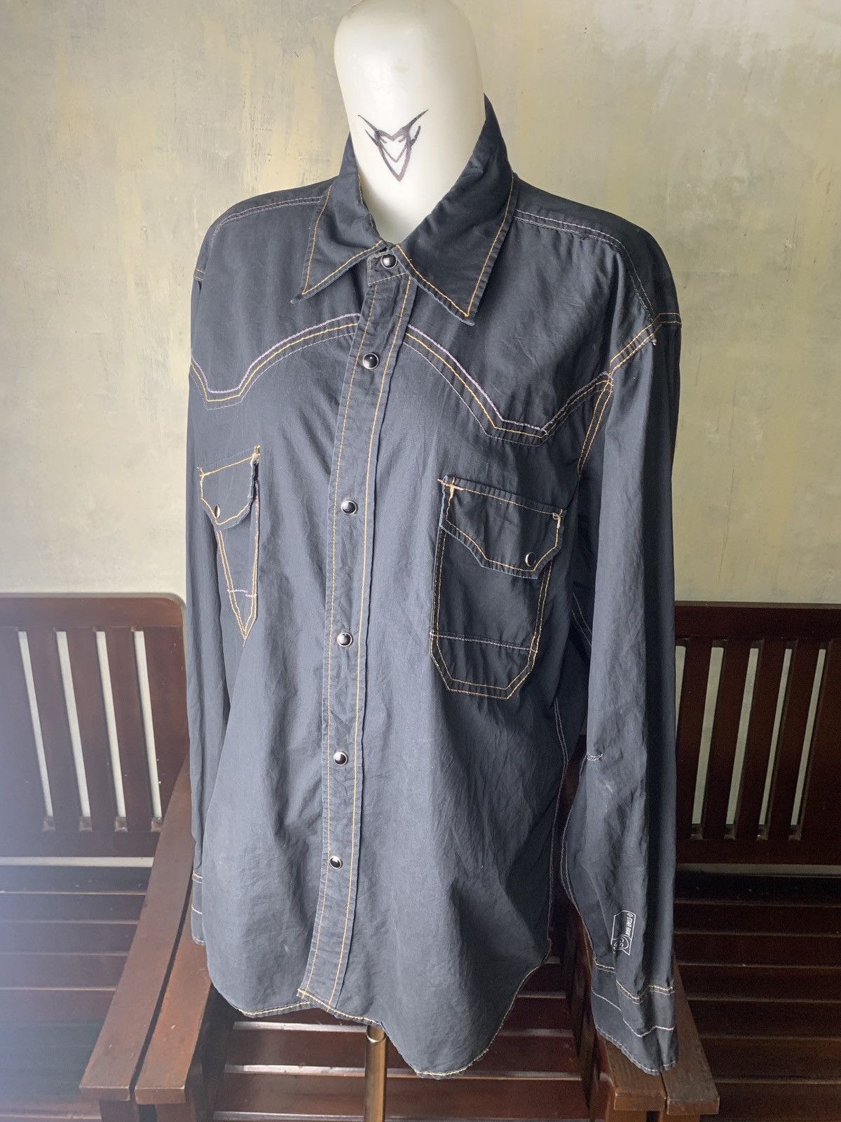 G-Star G-Star Raw Black Western Snap Button Graphic Shirt Size XL / US 12-14 / IT 48-50 - 2 Thumbnail