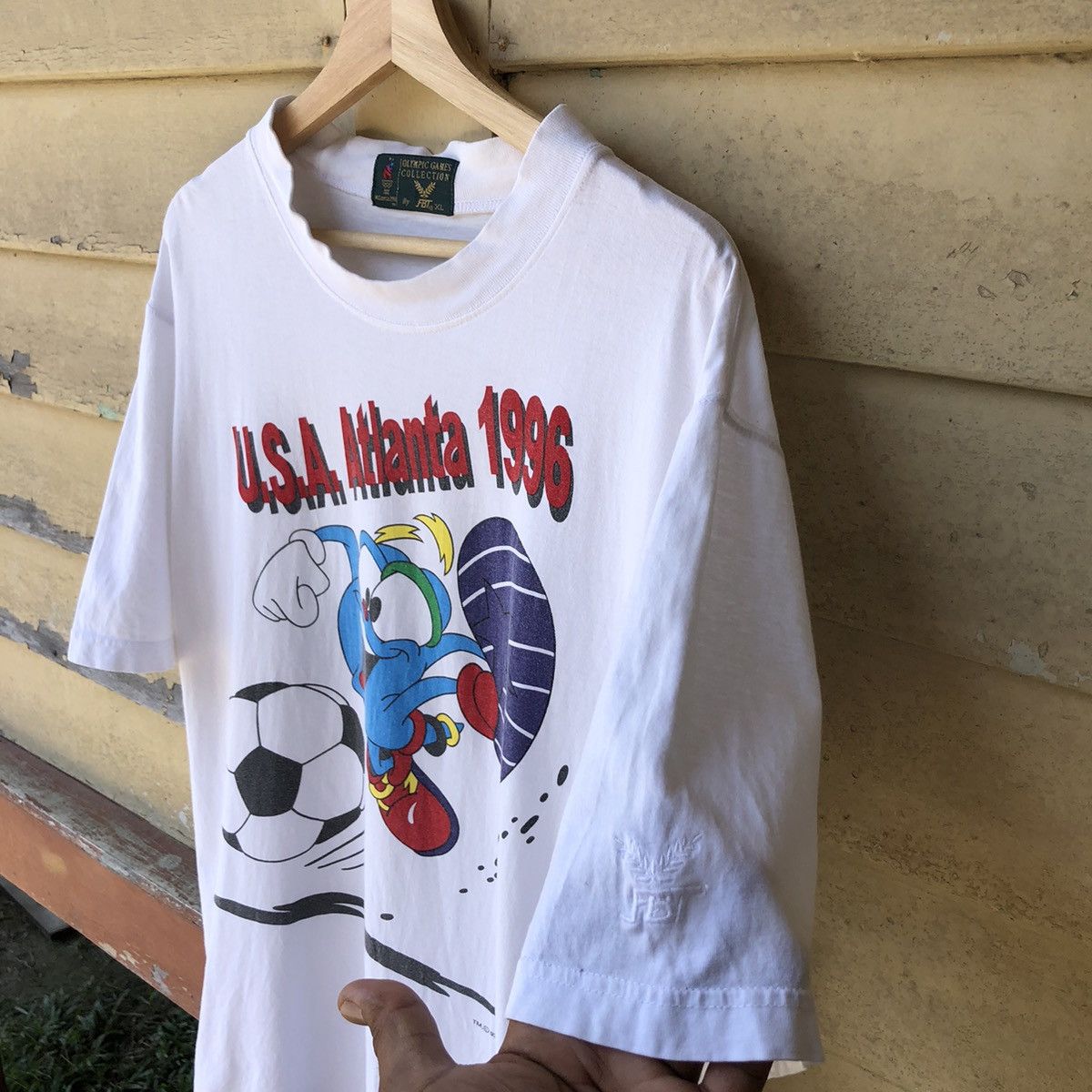 USA Olympics Vintage 90s Olympic Games USA Atlanta 1996 Tshirt Size US XL / EU 56 / 4 - 8 Thumbnail