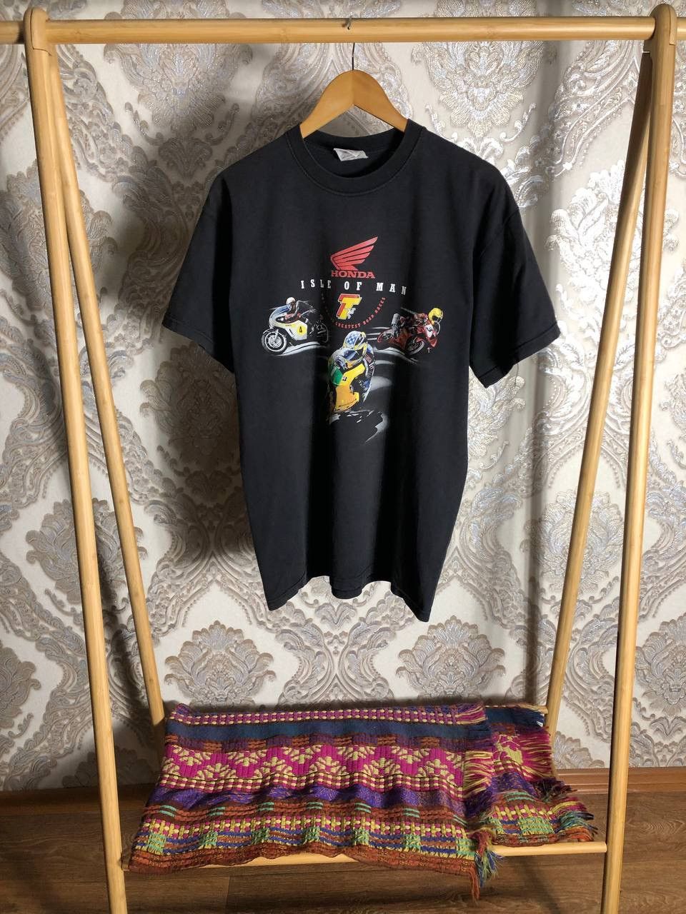 NASCAR VINTAGE HONDA MOTORCYCLE RACING BIKE RETRO T-SHIRT Y2K 90s Size US L / EU 52-54 / 3 - 1 Thumbnail