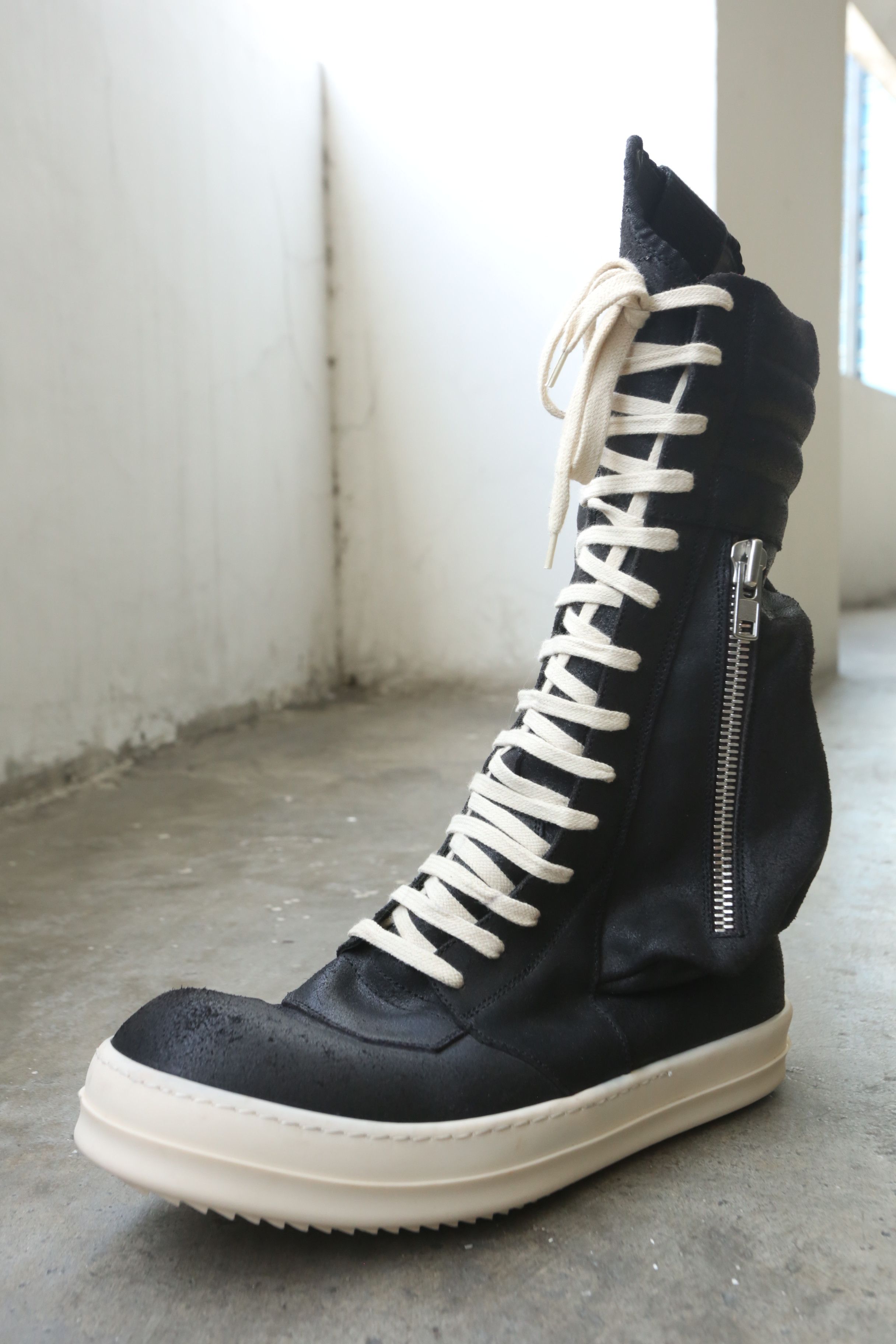 Rick Owens Rick Owens - S/S 16 - Blistered Leather Cargobasket Sneakers Size US 9 / EU 42 - 12 Thumbnail