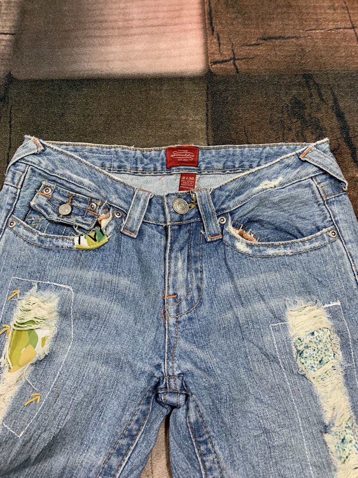 Hysteric Glamour FLARE dope patchwork designer inspired jeans denim Size US 29 - 3 Thumbnail
