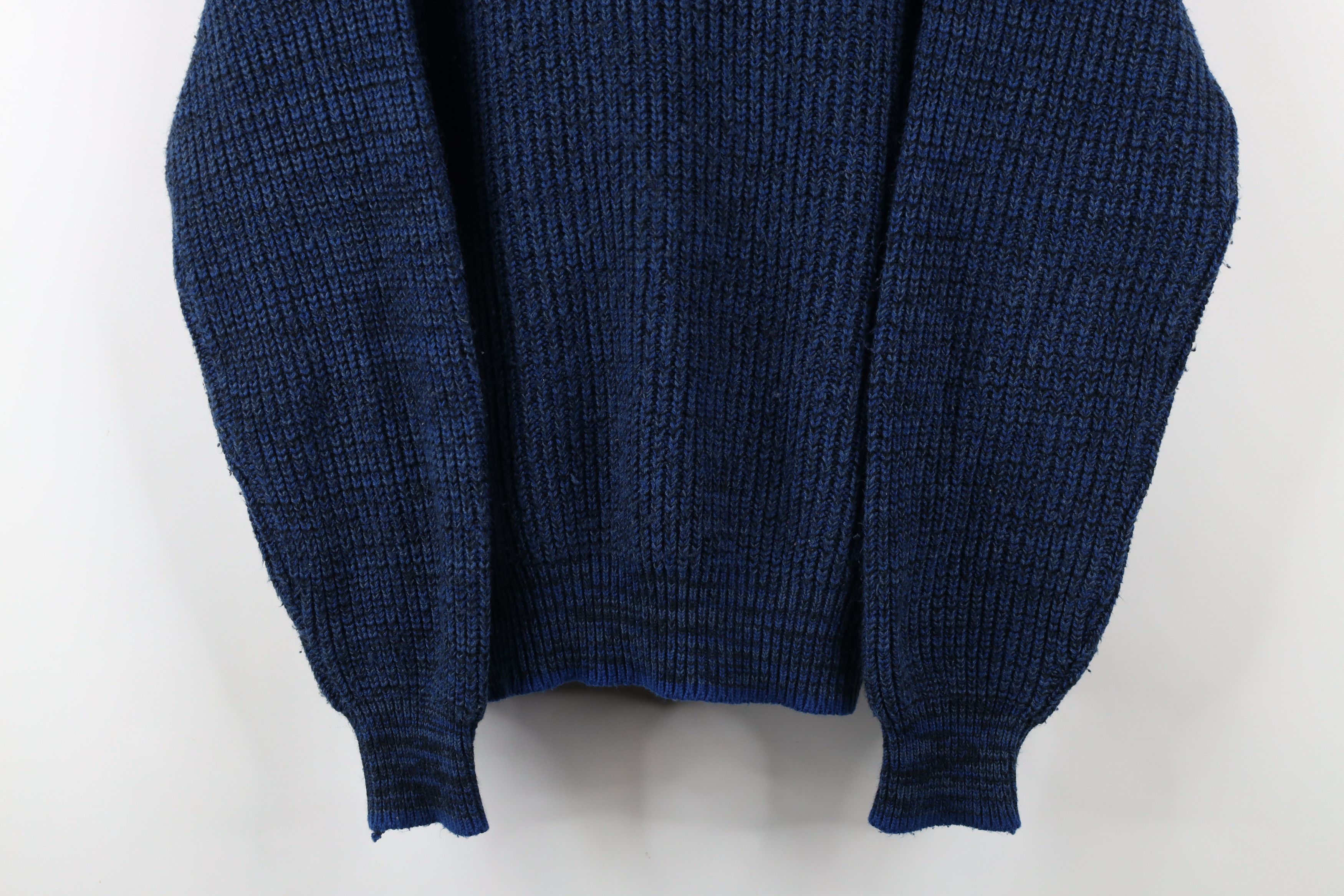 Vintage Vintage 90s Streetwear Blank Chunky Ribbed Knit Sweater Size US L / EU 52-54 / 3 - 3 Thumbnail