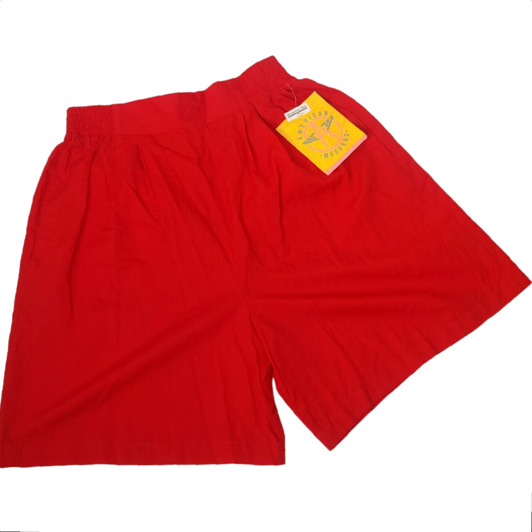 Etro VINTAGE American Weekend Shorts Womens M Red Elastic Retro Mom USA Classic NOS Size 28" / US 6 / IT 42 - 2 Thumbnail