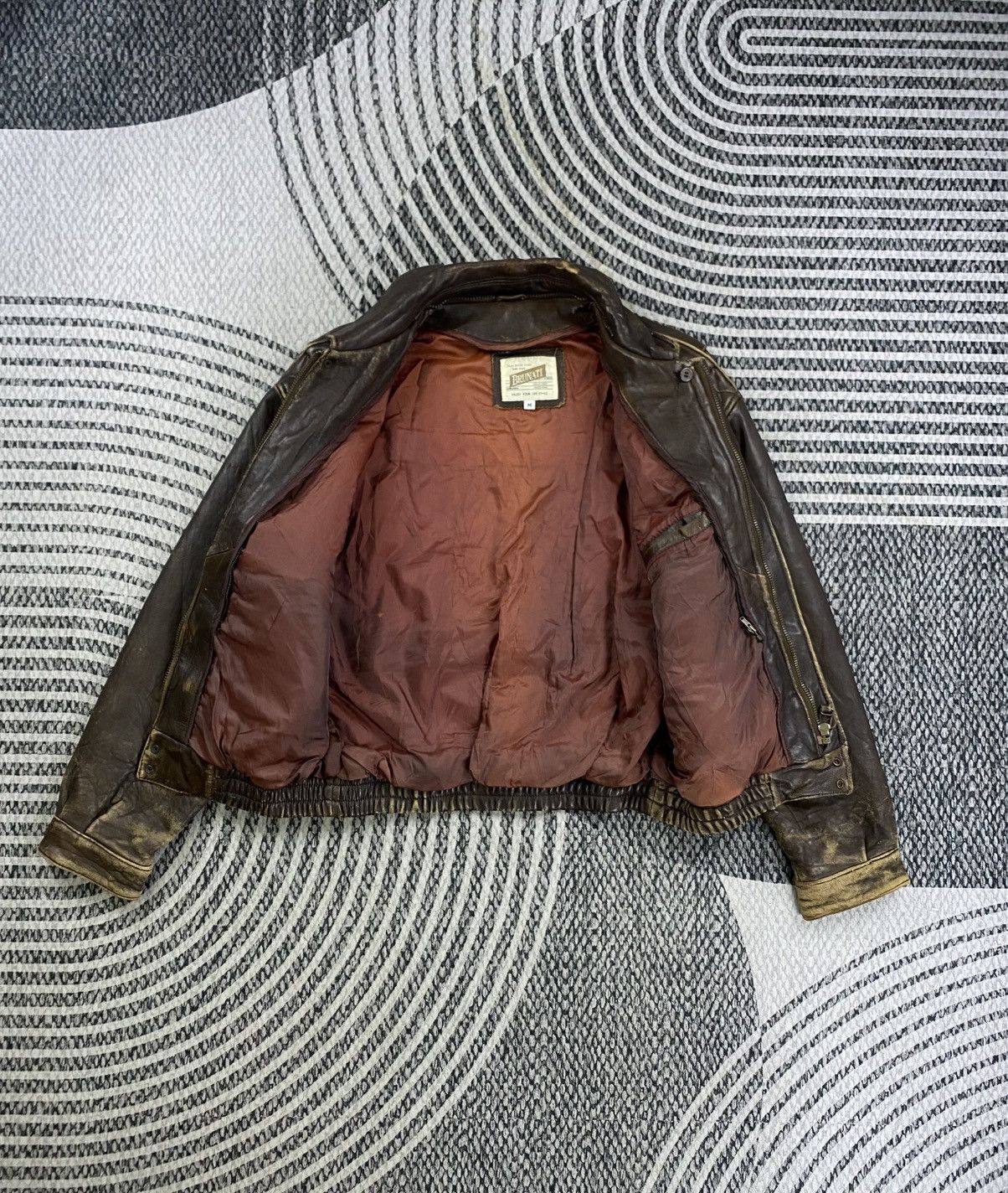 Genuine Leather Vintage 80s Brunati A2 Style Leather Jacket Size US L / EU 52-54 / 3 - 6 Thumbnail