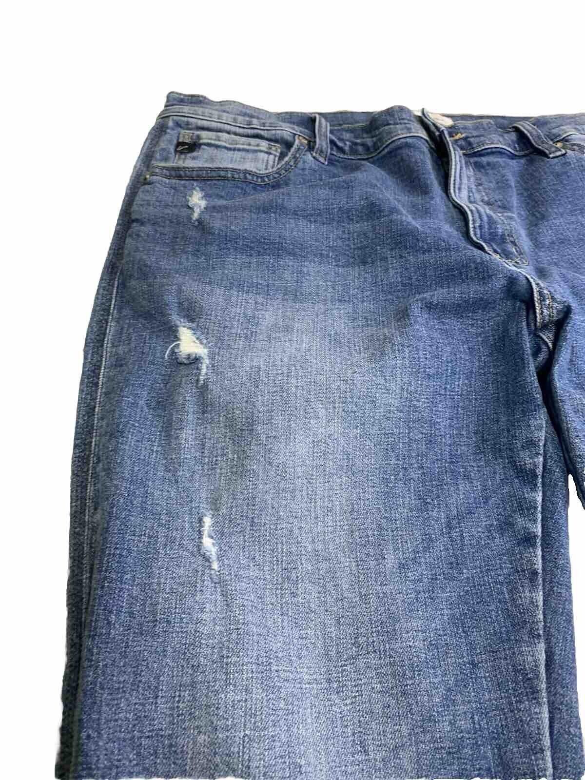 Kancan USA Kancan Jeans Women's Size 13 Blue Distressed Straight Leg Size ONE SIZE - 9 Thumbnail