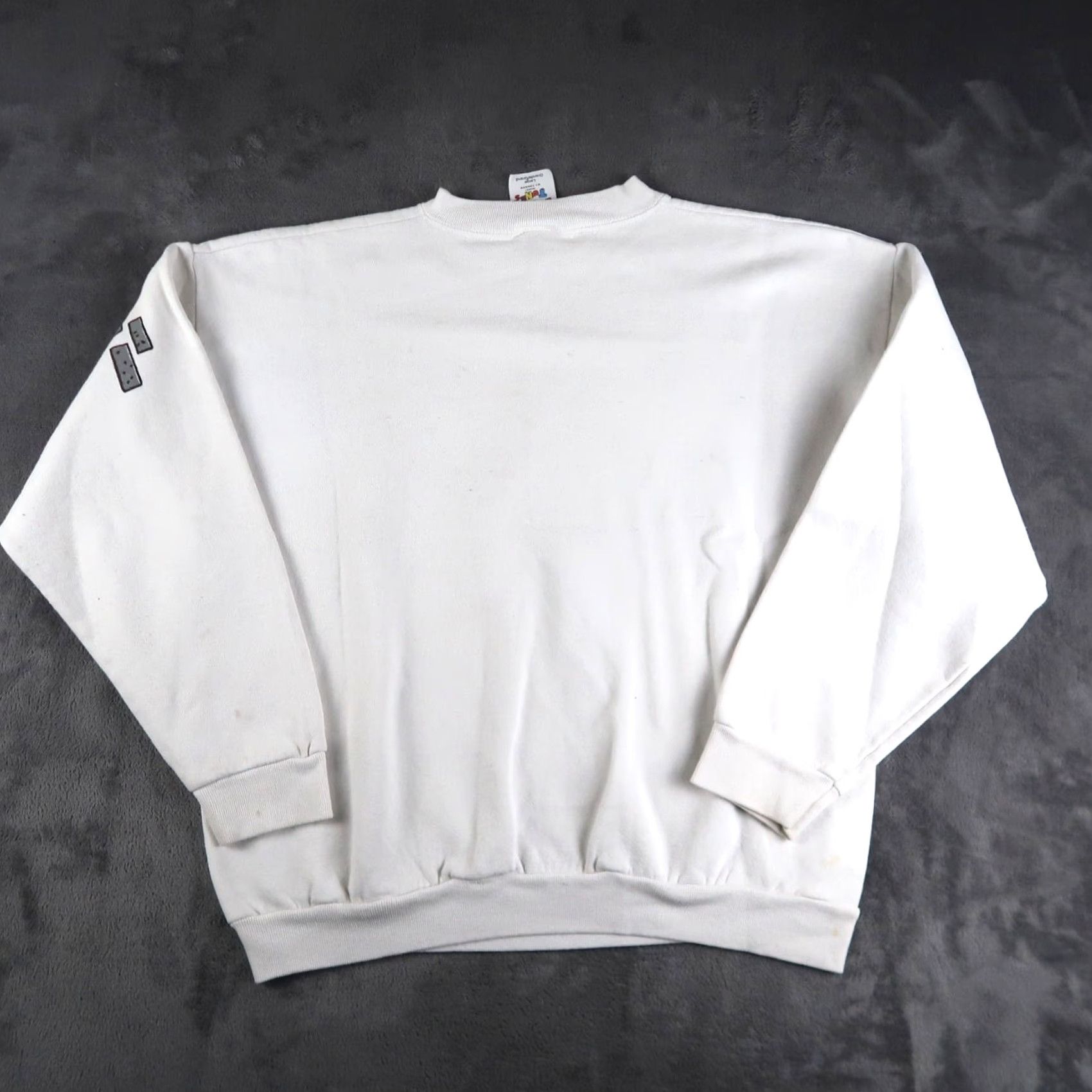 Vintage VINTAGE Looney Tunes Taz Sweatshirt Mens L Crewneck Pullover White 90s Graphic Print Hockey Hip Hop Size US L / EU 52-54 / 3 - 2 Thumbnail