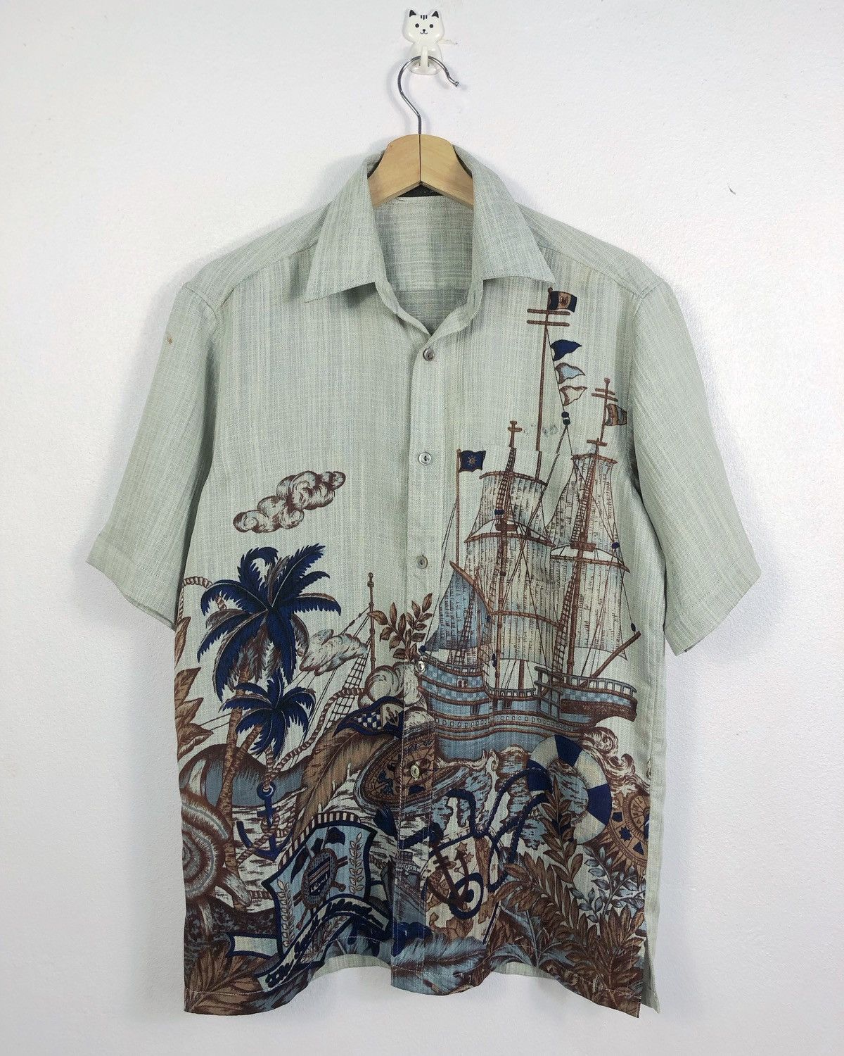Japanese Brand × Vintage Rare Vintage Art Ship Button Ups Shirt Size US M / EU 48-50 / 2 - 1 Thumbnail