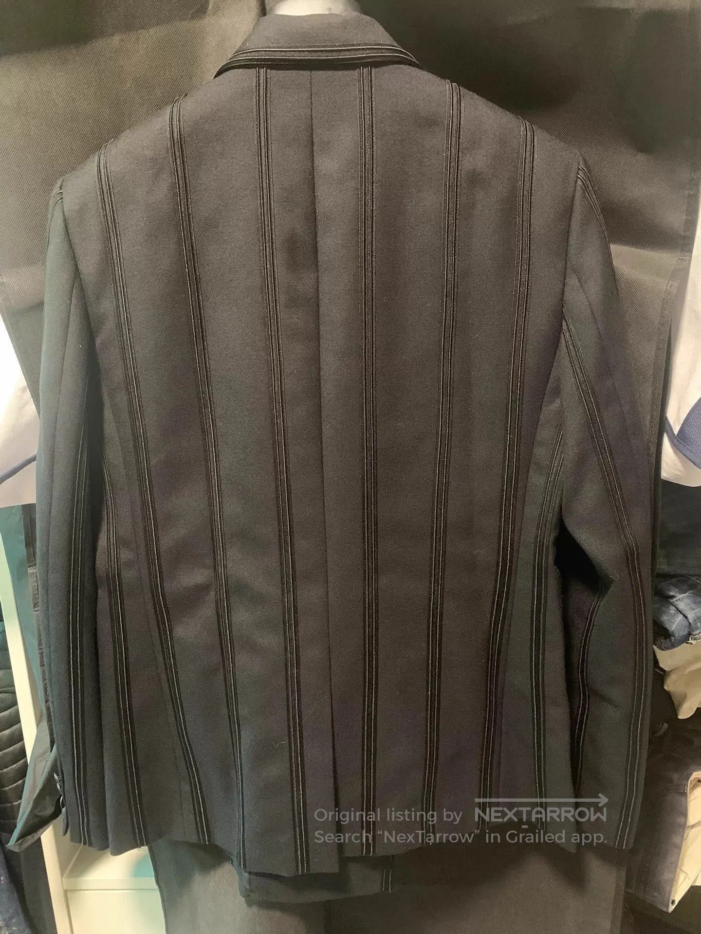 Saint Laurent Paris Black Striped Double-Breasted Blazer. Size US M / EU 48-50 / 2 - 5 Thumbnail