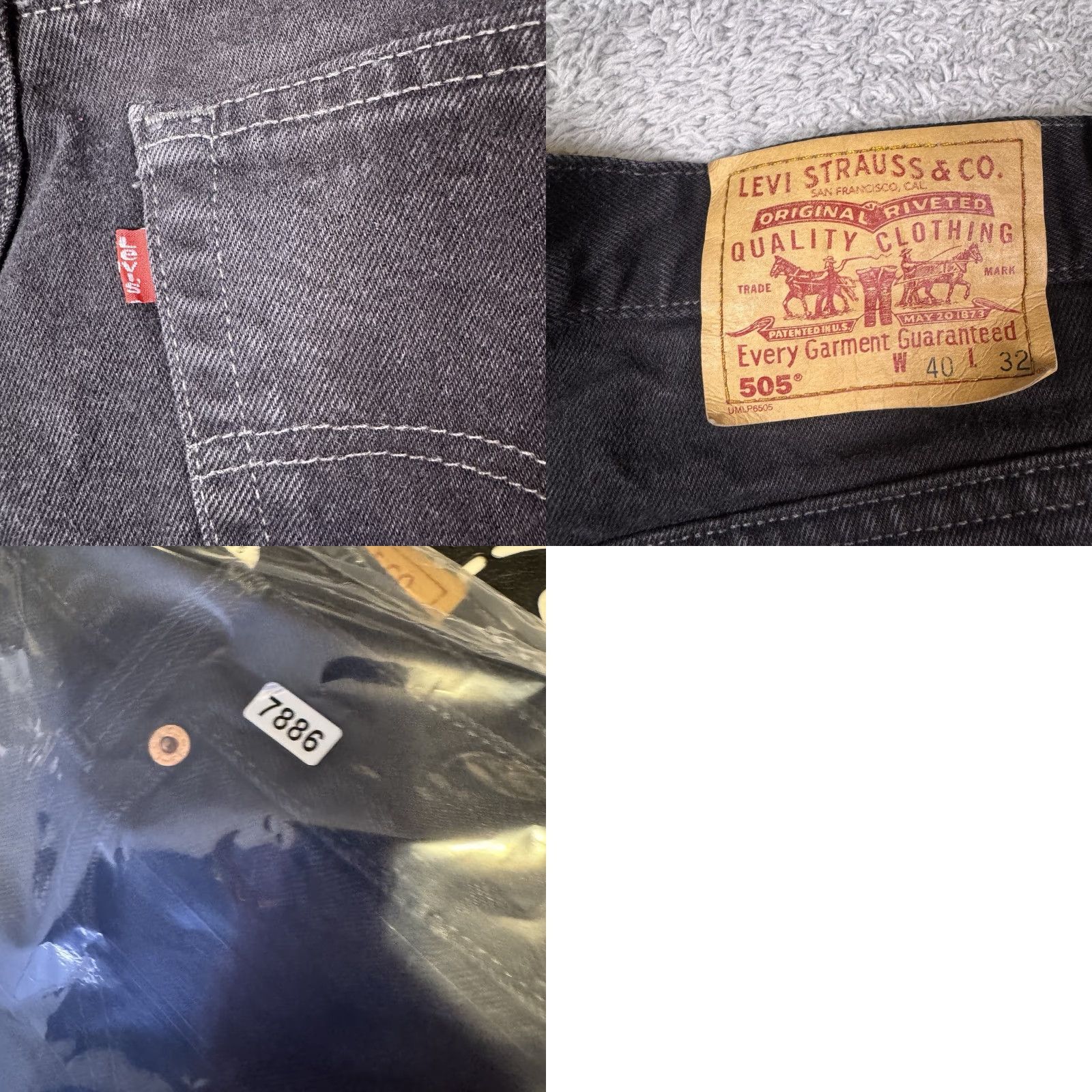 Levi's VINTAGE Levi's 505 Jeans Men 38x32 Paper Tag 1999 Canada Charcoal Wash Distressed Reg Straight Shirt Pants? Size US 38 / EU 54 - 9 Thumbnail