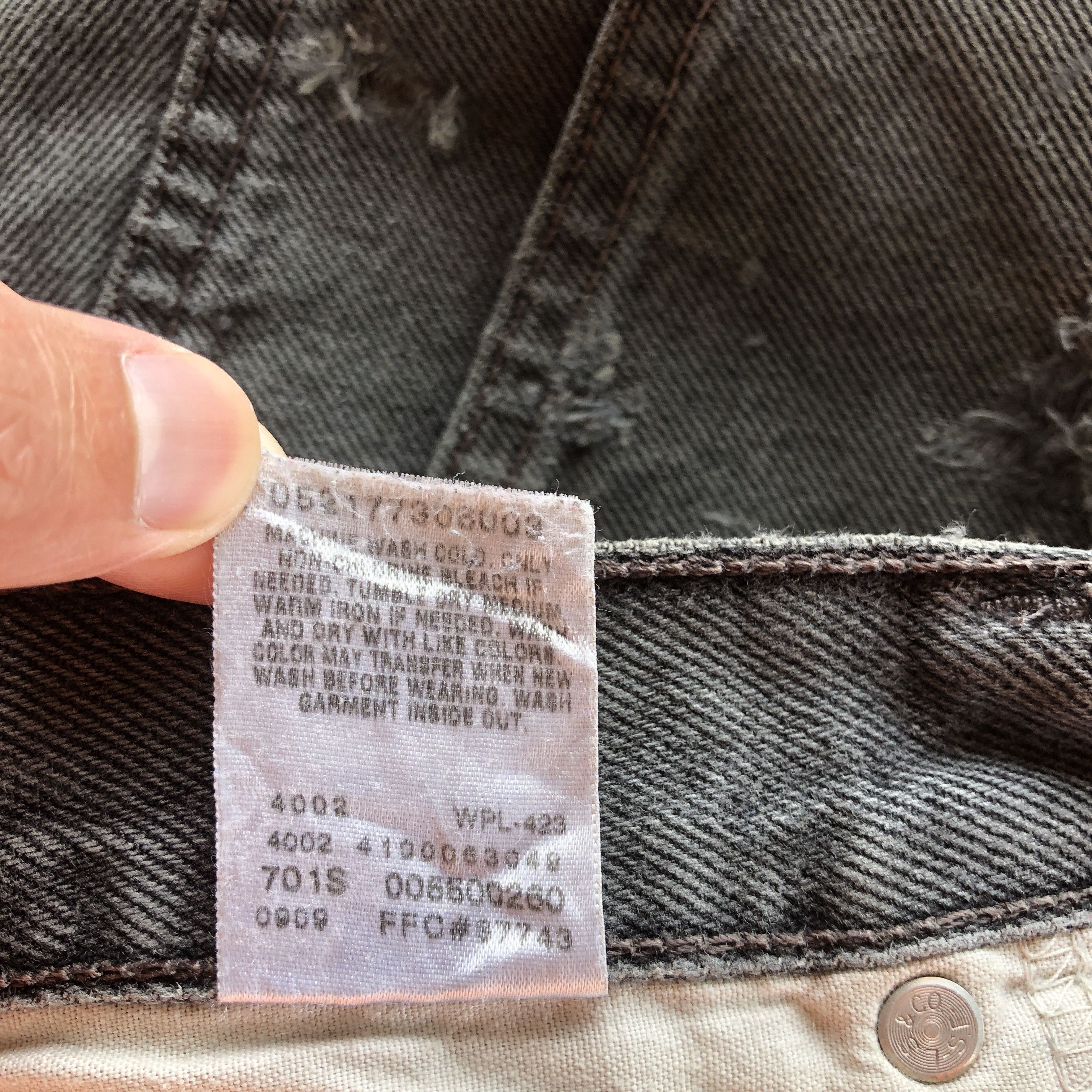 Levi's Distressed Levis 550 Jeans Super Black Levis 550 Denim Size US 32 / EU 48 - 7 Thumbnail