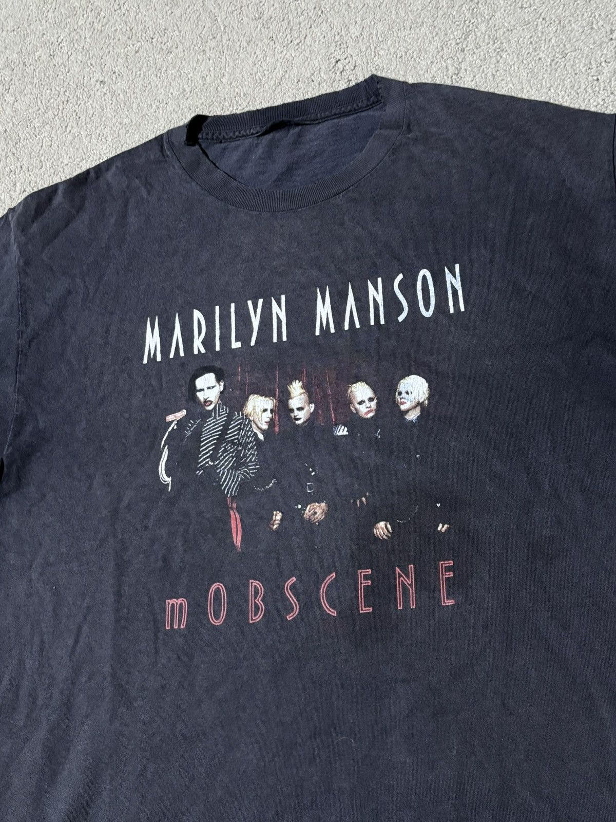 Vintage Vintage FADED 1994 Marilyn Manson Mob Scene Tour Tee Size US L / EU 52-54 / 3 - 4 Thumbnail