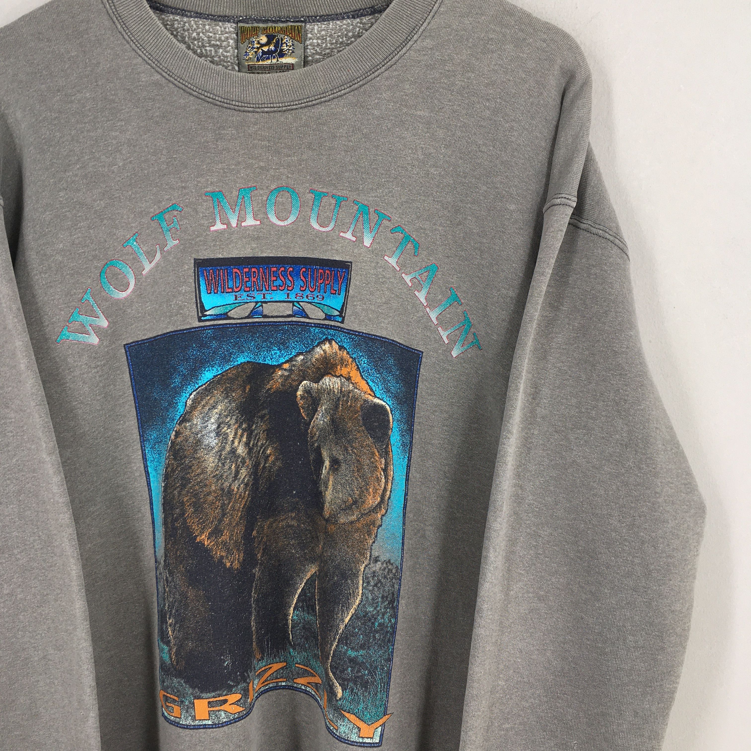 Habitat Vintage Grizzly Bear Wilderness Supply Sweatshirt XLarge Size US L / EU 52-54 / 3 - 2 Thumbnail
