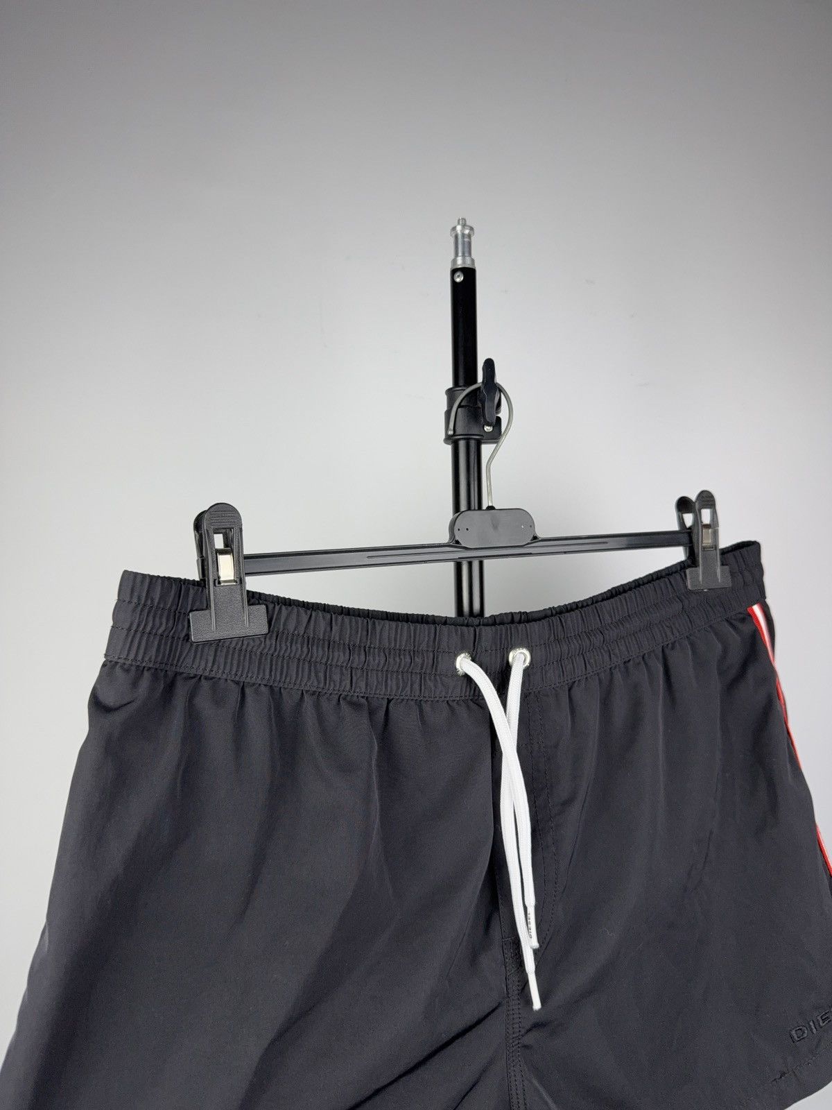 Diesel Luxury Diesel Beachwear Black Red Stripe Swim Shorts Size US 33 - 5 Thumbnail